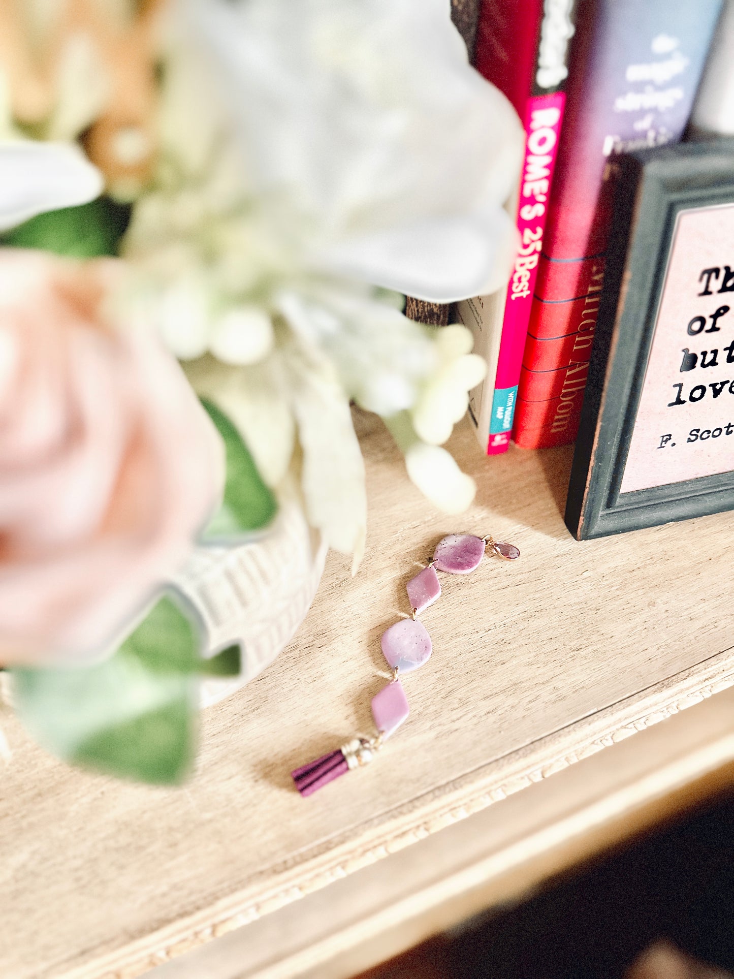 Purple Journey Bookmark | Handmade Polymer Clay Bookmark