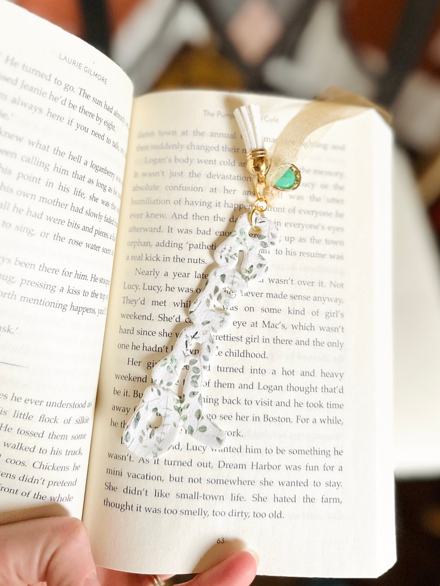 Foliage “Read” Bookmark | Handmade Polymer Clay Bookmark