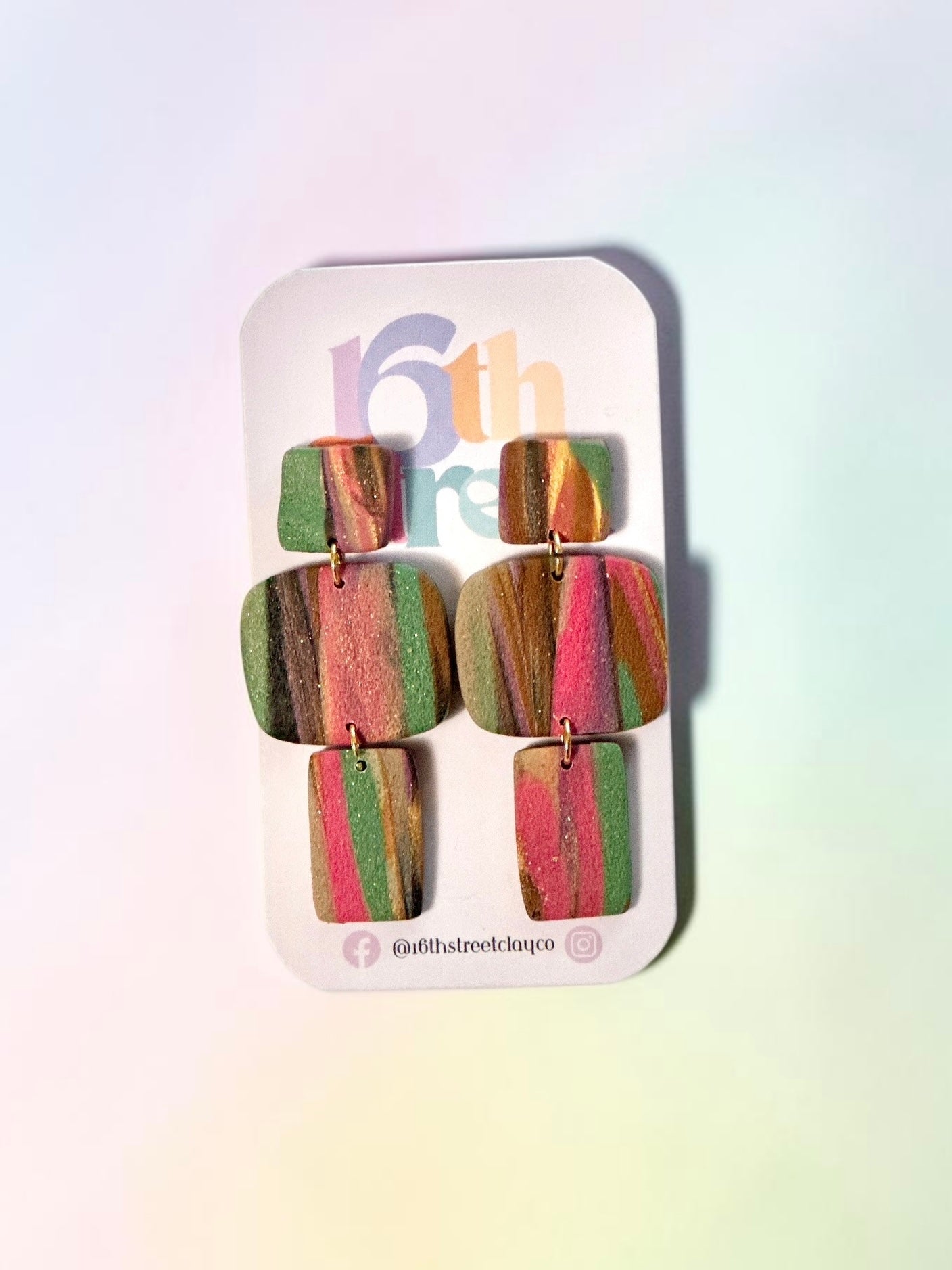 Kilimanjaro Dangles | Handmade Polymer Clay Earrings