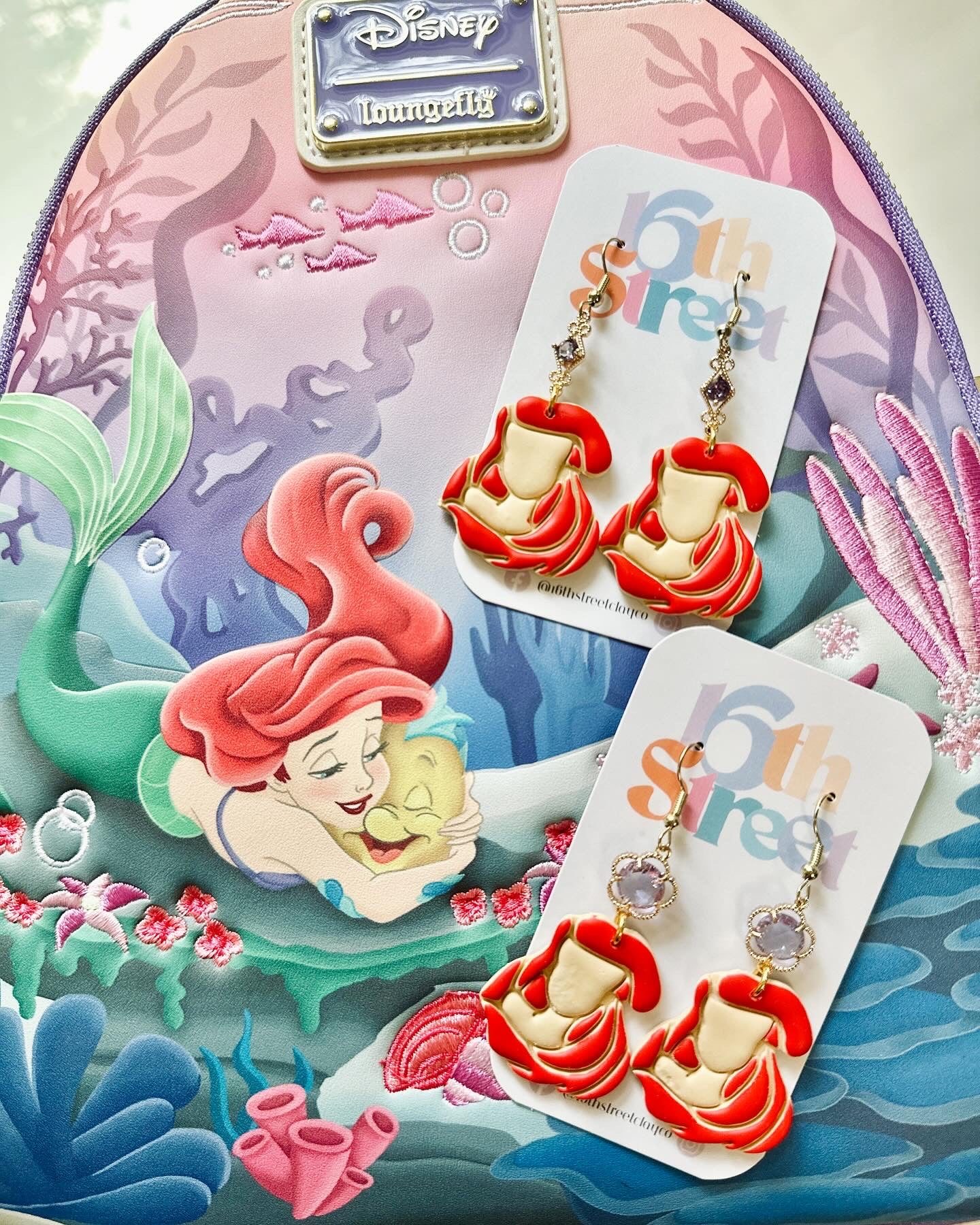 Mermaid Princess Dangles | Handmade Polymer Clay Earrings