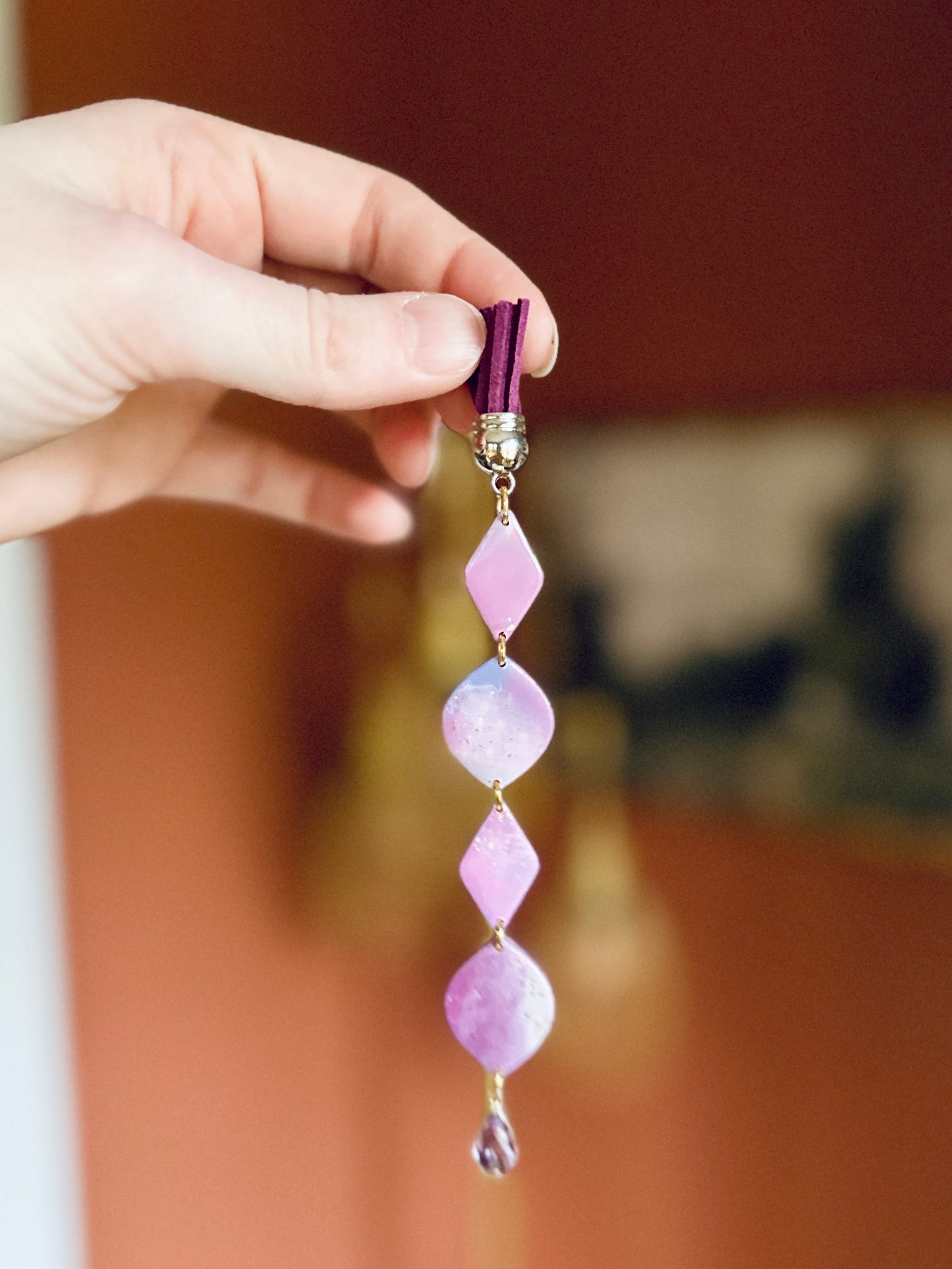 Purple Journey Bookmark | Handmade Polymer Clay Bookmark