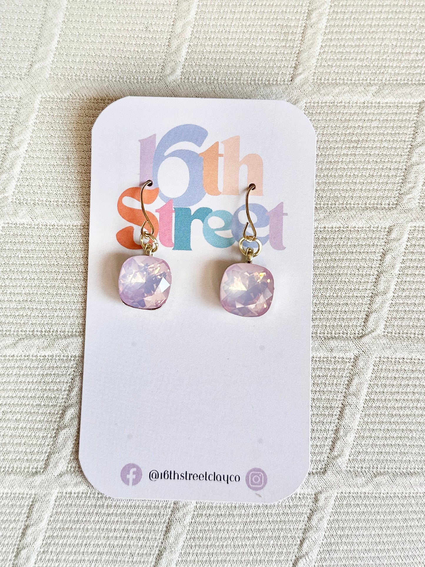 Pinky Dot Dangles - Metal Earrings