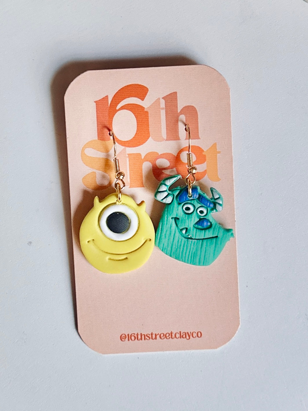 Monster Friend Dangles | Handmade Polymer Clay Earrings