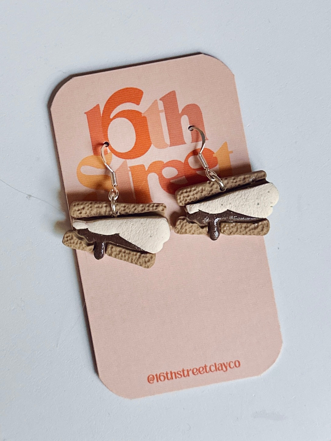 S’mores Dangles | Handmade Polymer Clay Earrings