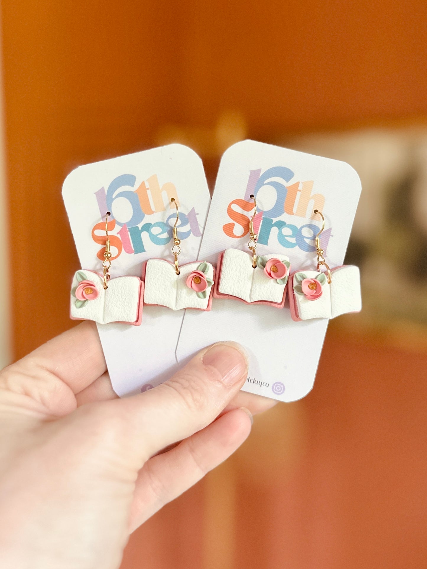Fairytale Reading Dangles | Handmade Polymer Clay Earrings