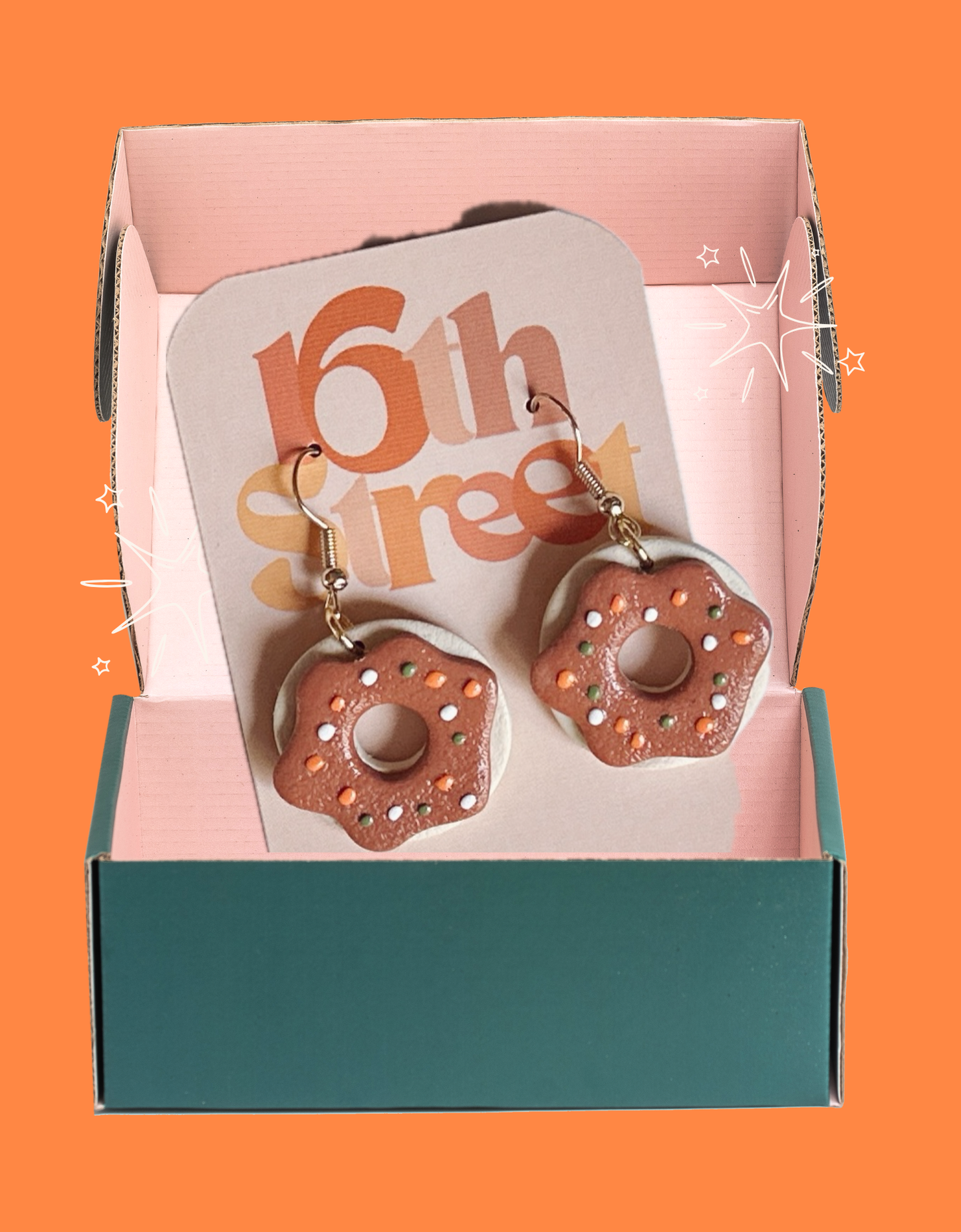 Autumn Donut Dangles | Handmade Polymer Clay Earrings