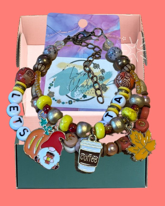 “Let’s Get A Coffee” Friendship Bracelet | Lucky Charm Jewelry Making