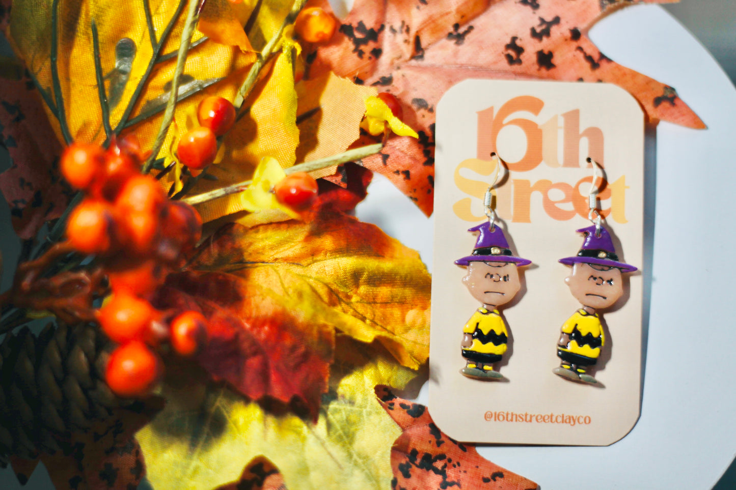 Witchy Boy Dangles | Handmade Polymer Clay Earrings