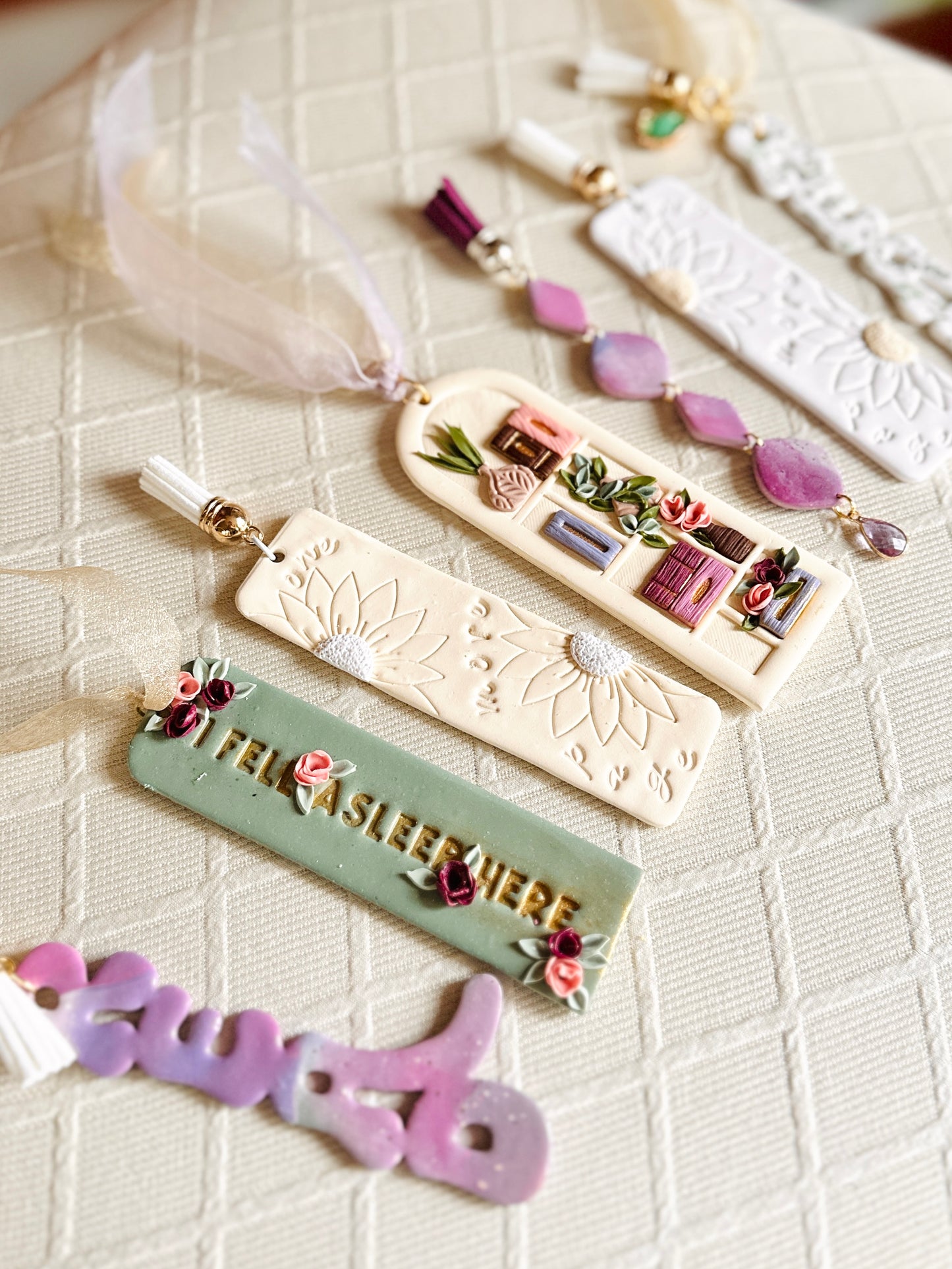 Purple Journey Bookmark | Handmade Polymer Clay Bookmark