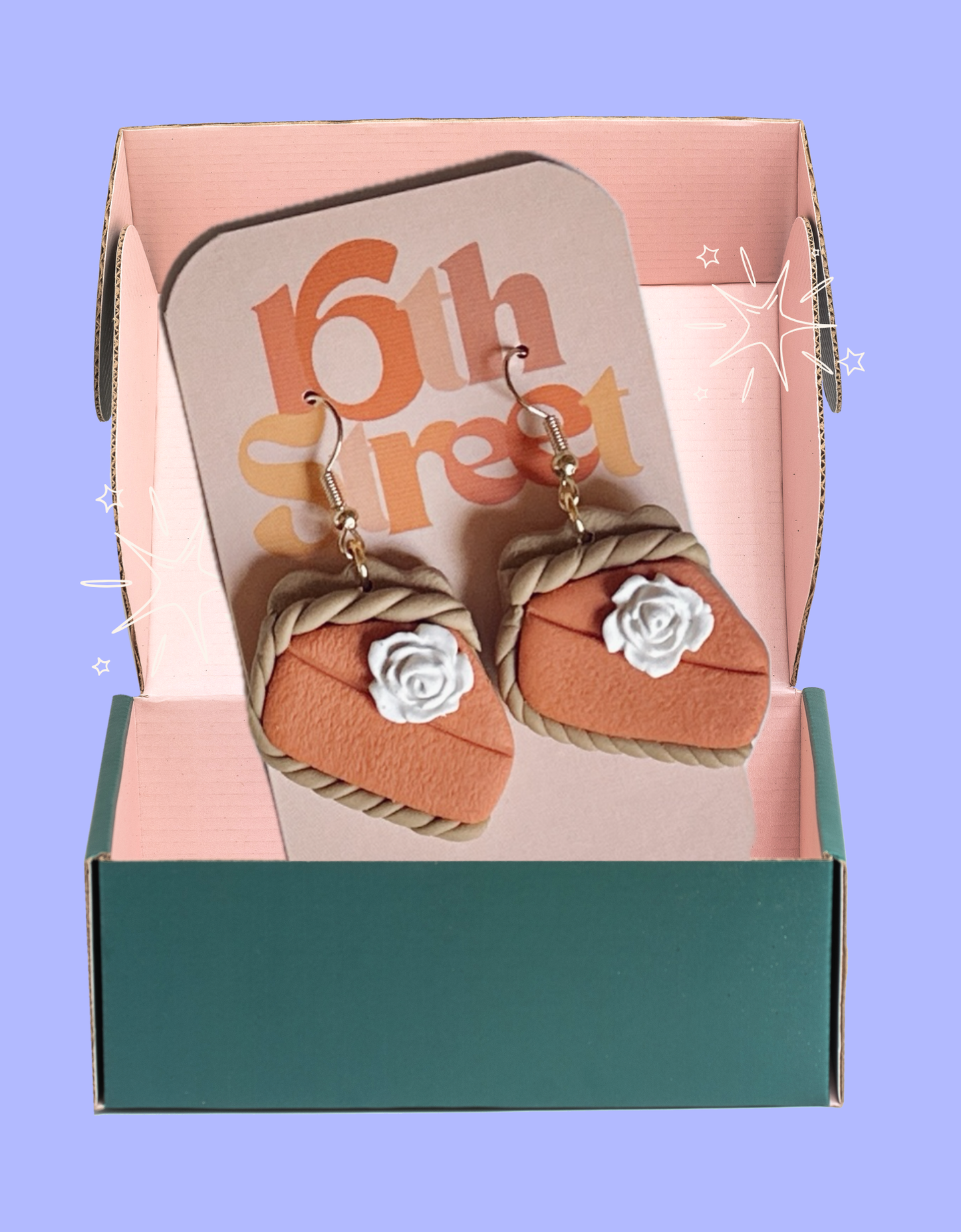 Pumpkin Pie Dangles | Handmade Polymer Clay Earrings