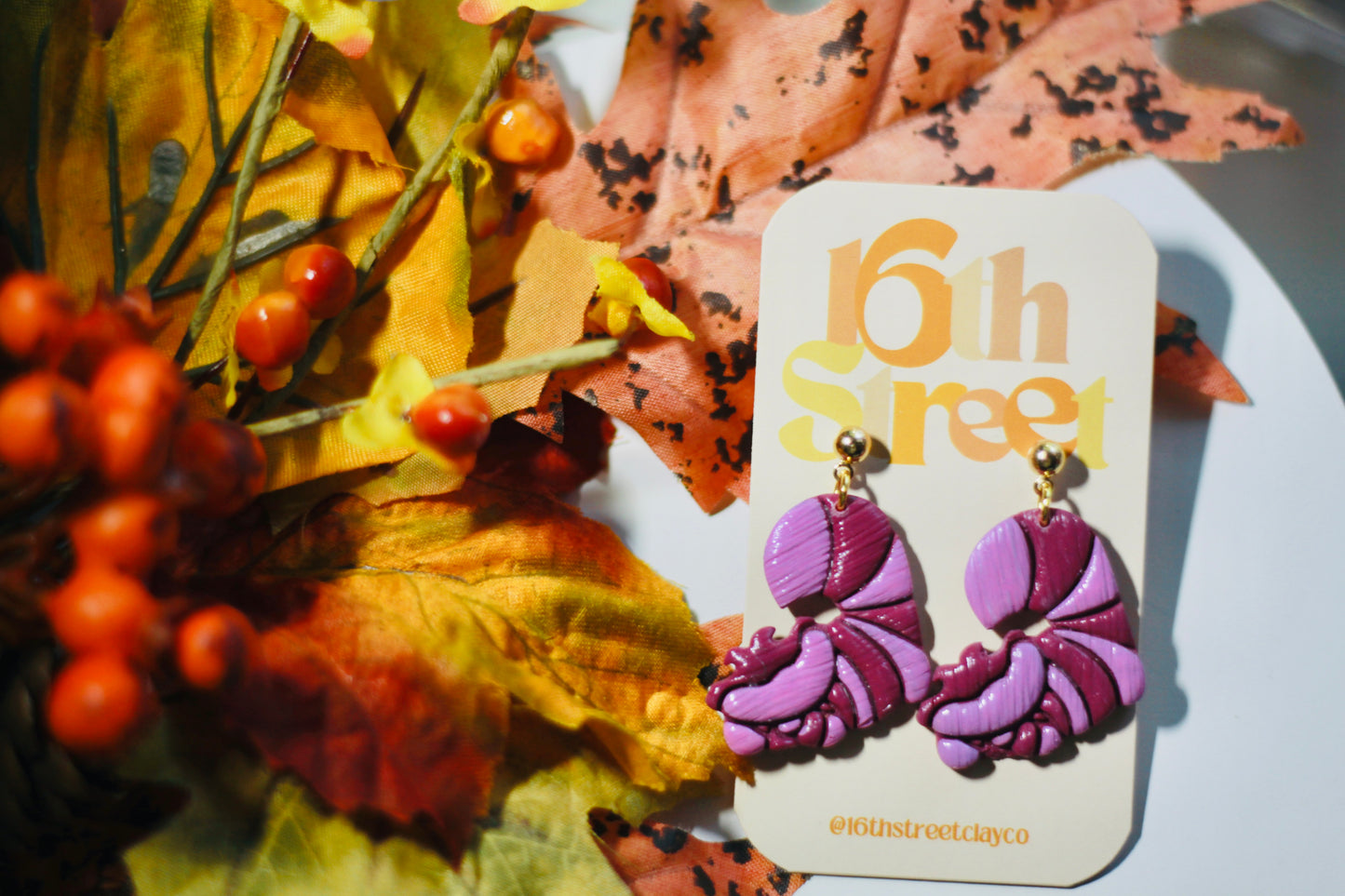 Pink Cat Dangles | Handmade Polymer Clay Earrings