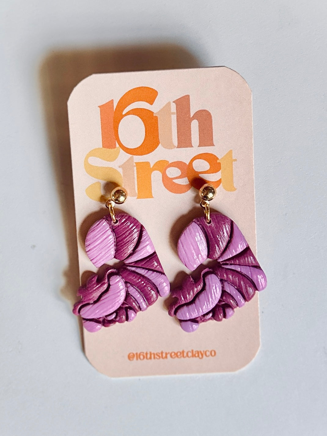 Pink Cat Dangles | Handmade Polymer Clay Earrings
