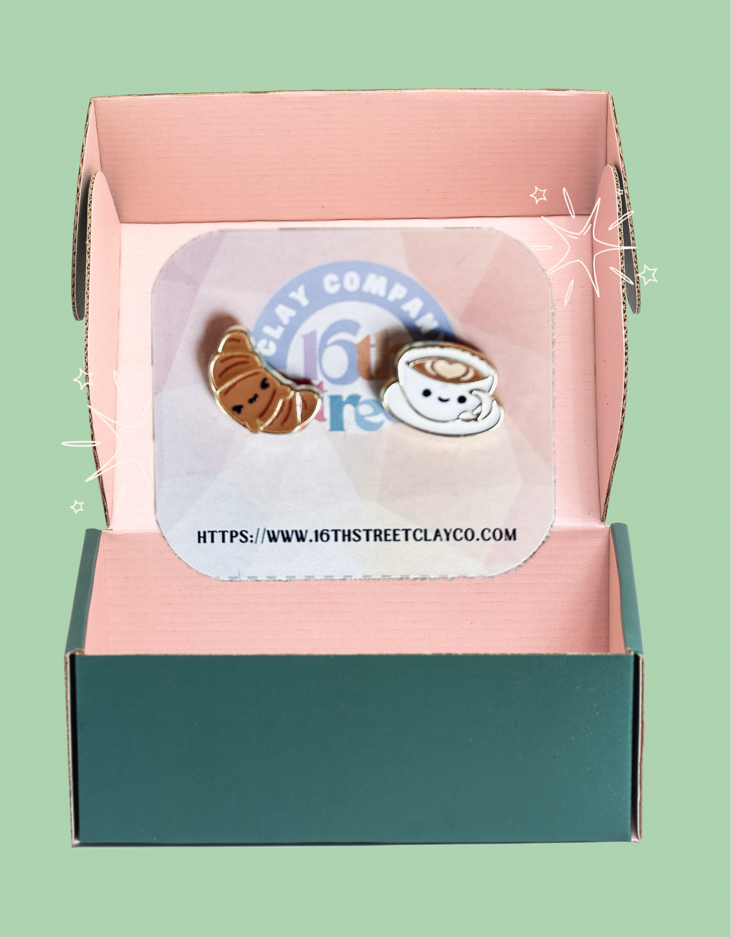 Breakfast Buddies Stud Earrings - Metal Earrings
