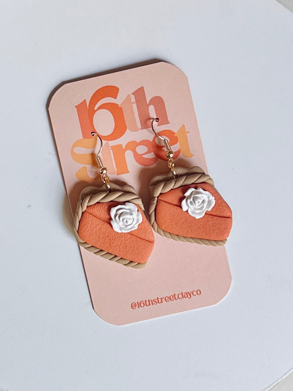Pumpkin Pie Dangles | Handmade Polymer Clay Earrings