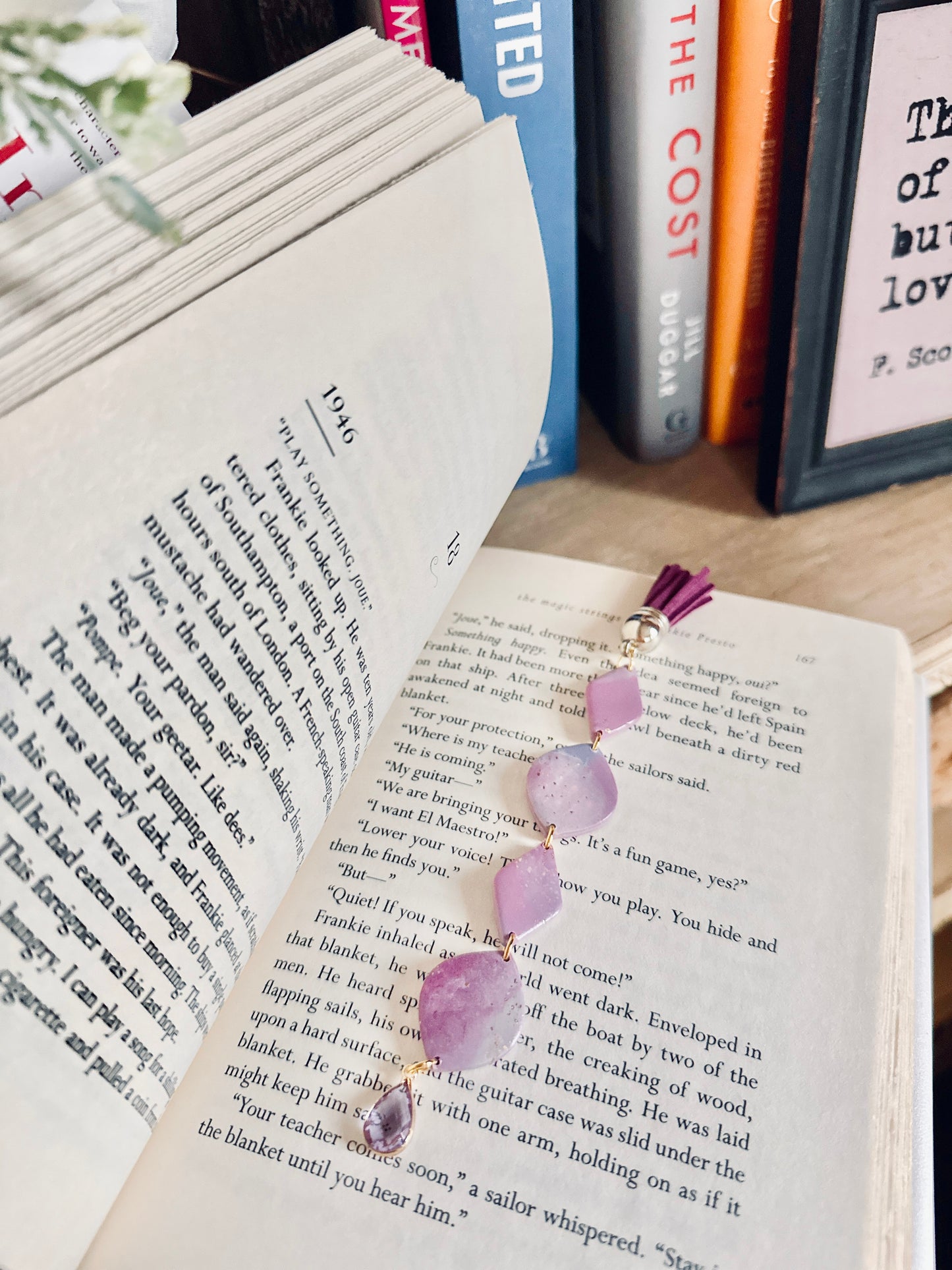 Purple Journey Bookmark | Handmade Polymer Clay Bookmark