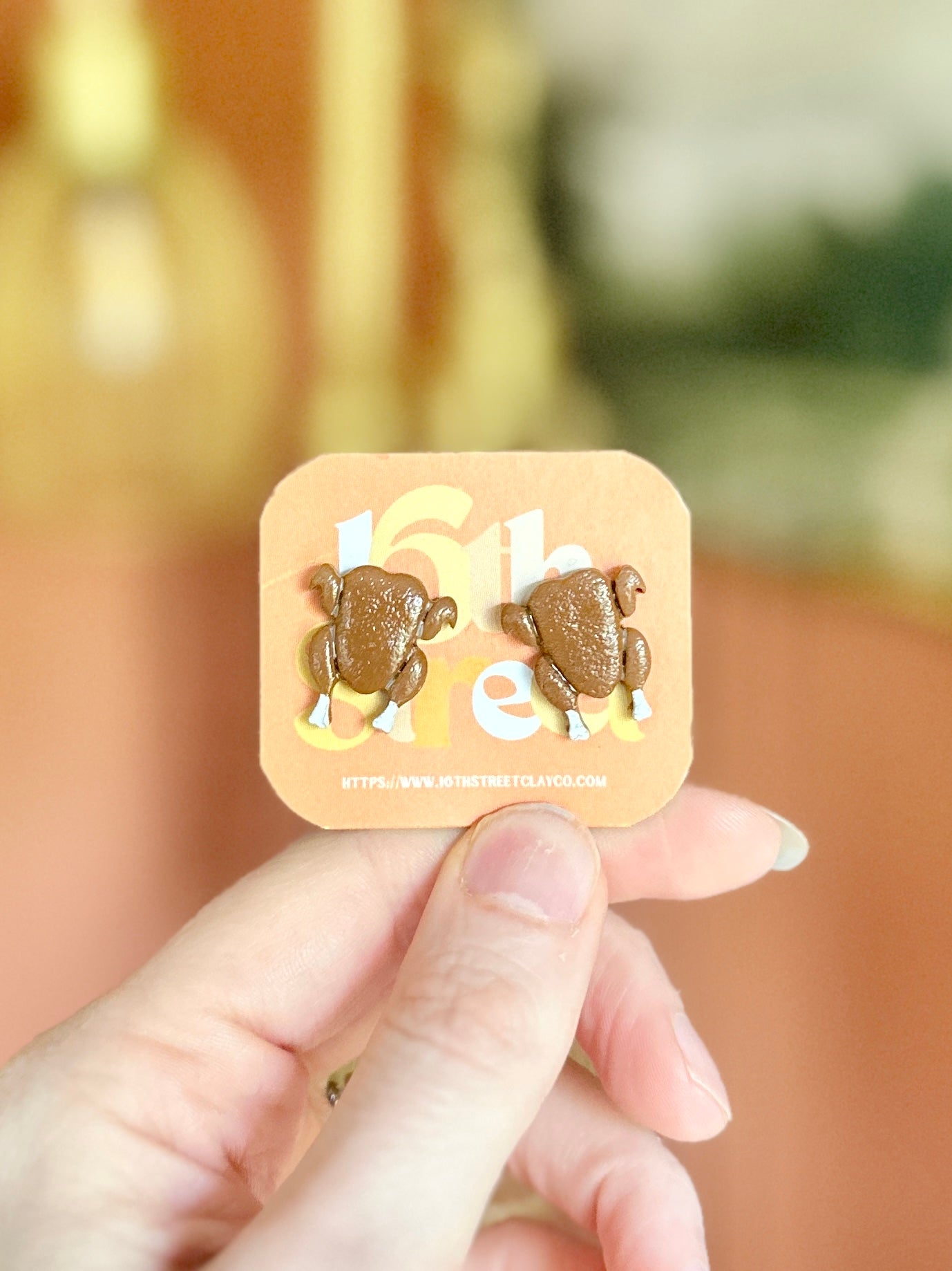 Turkey Studs | Handmade Polymer Clay Earrings