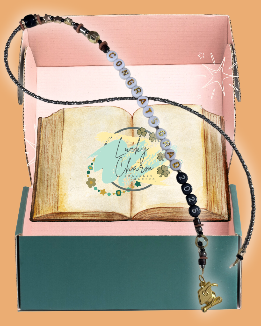 Congrats Grad ‘25 Bookmark | Lucky Charm Bracelet Making