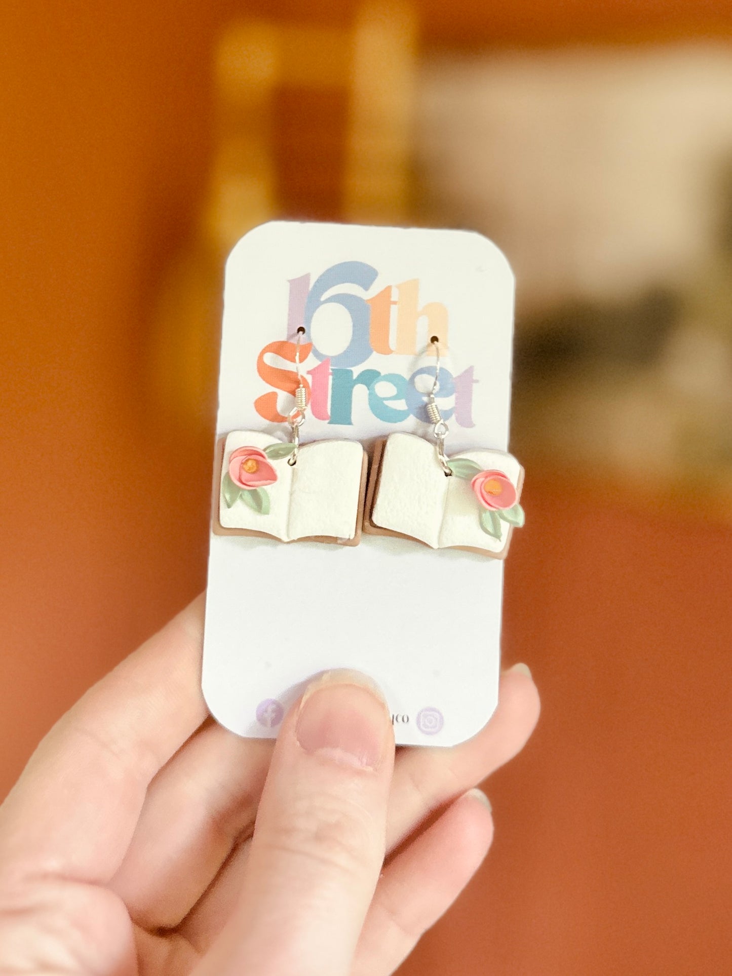 Fairytale Reading Dangles | Handmade Polymer Clay Earrings
