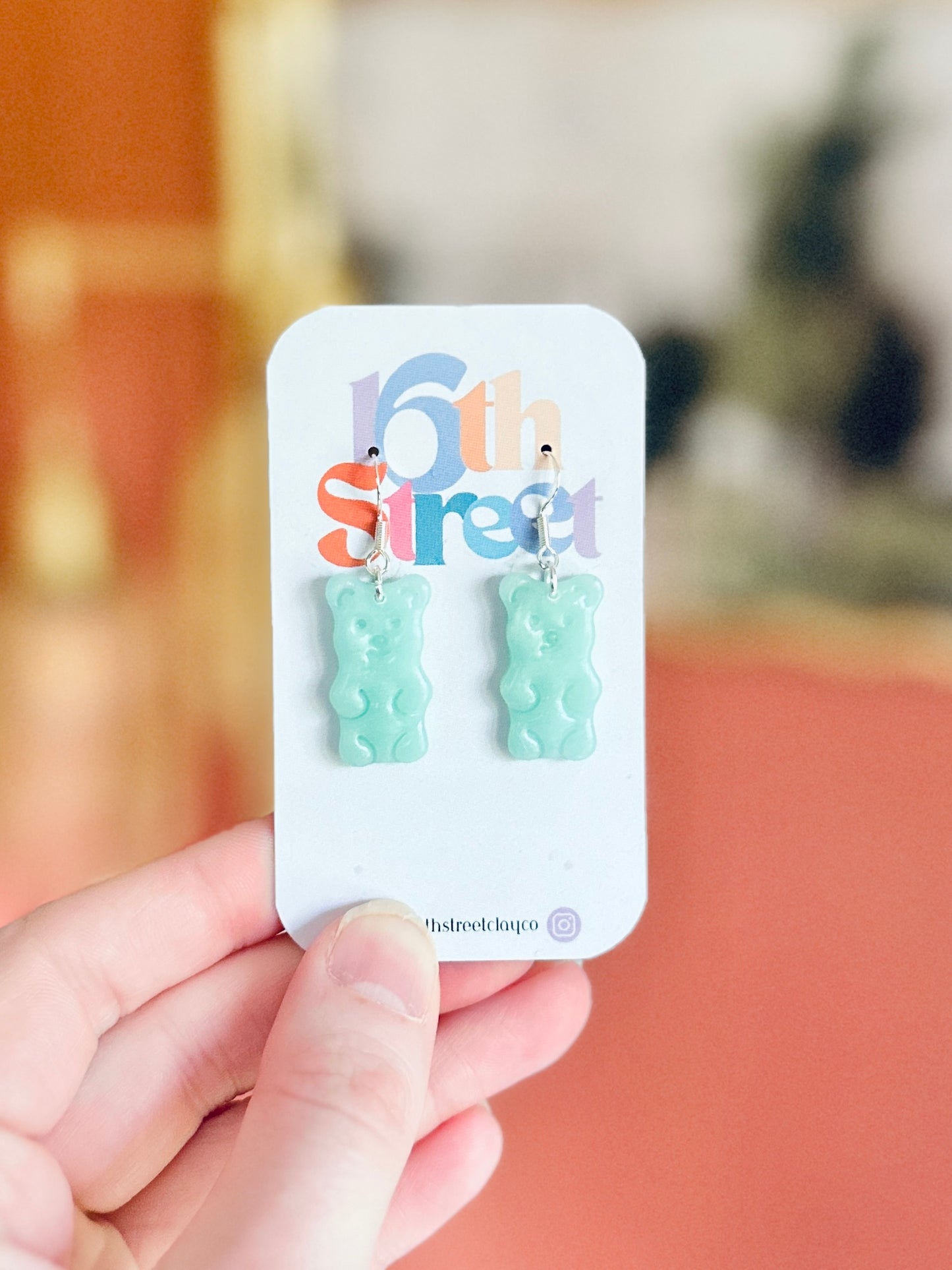Gummy Bear Dangles | Handmade Polymer Clay Earrings