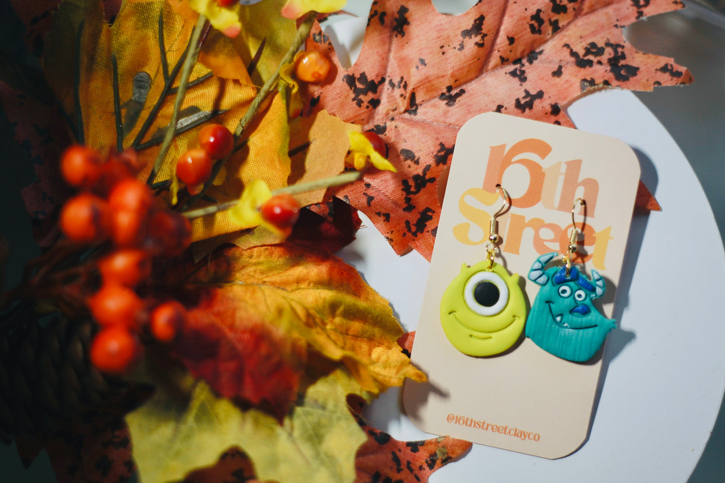 Monster Friend Dangles | Handmade Polymer Clay Earrings
