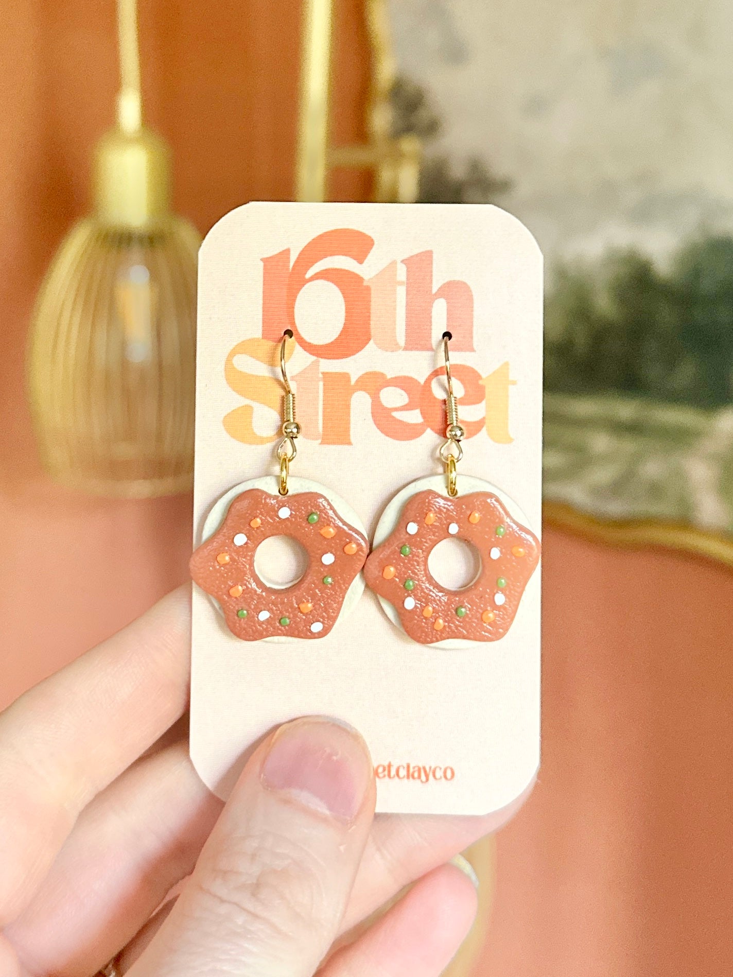Autumn Donut Dangles | Handmade Polymer Clay Earrings