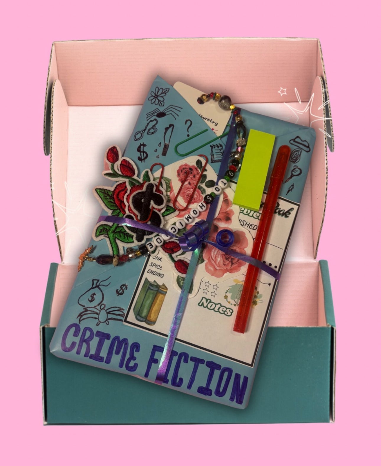 “Crime Fiction” Blind Date with a Book | Lucky Charm Bracelet Making