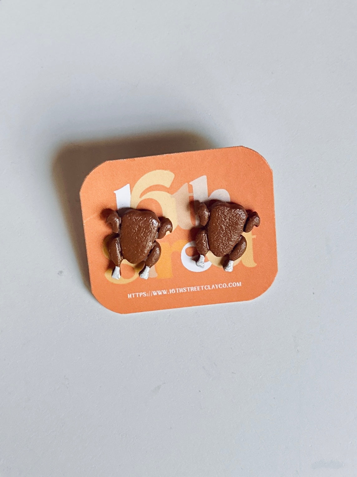 Turkey Studs | Handmade Polymer Clay Earrings