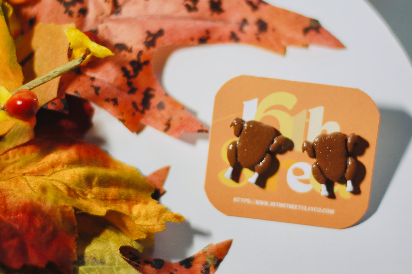 Turkey Studs | Handmade Polymer Clay Earrings