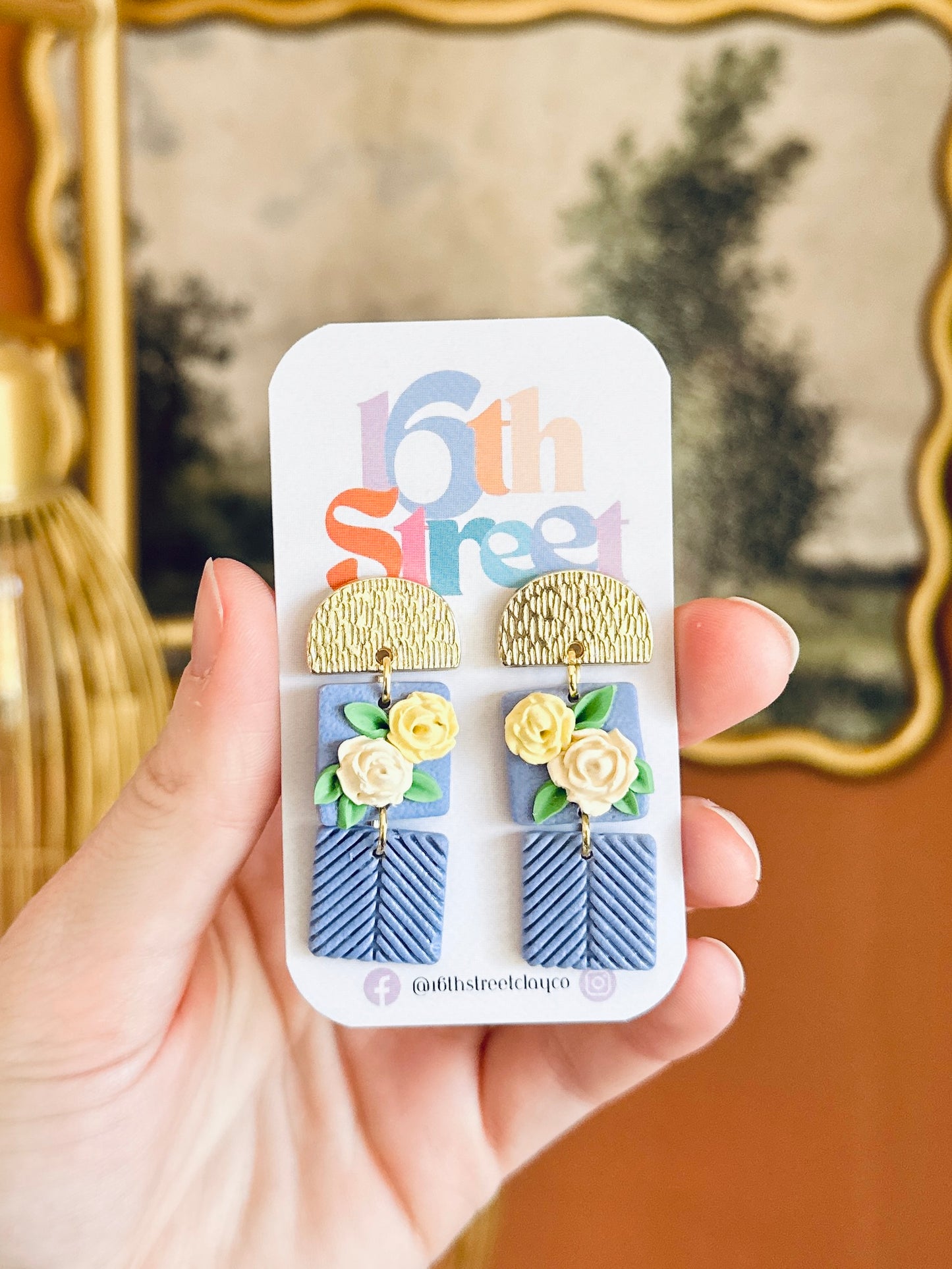 Springtime Dangles - Handmade Polymer Clay Earrings