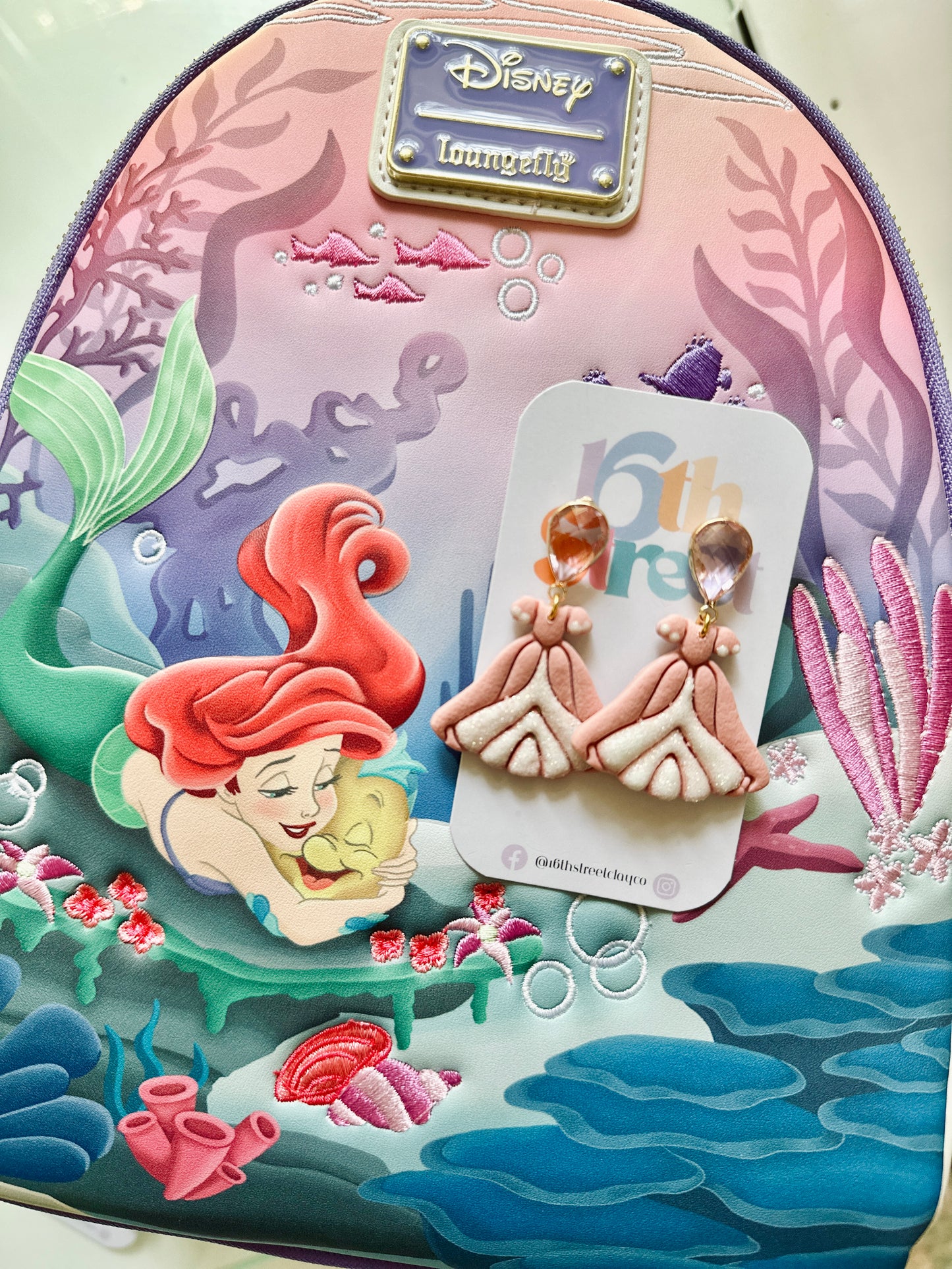 Dress by the Sea Dangles | Handmade Polymer Clay Earrings