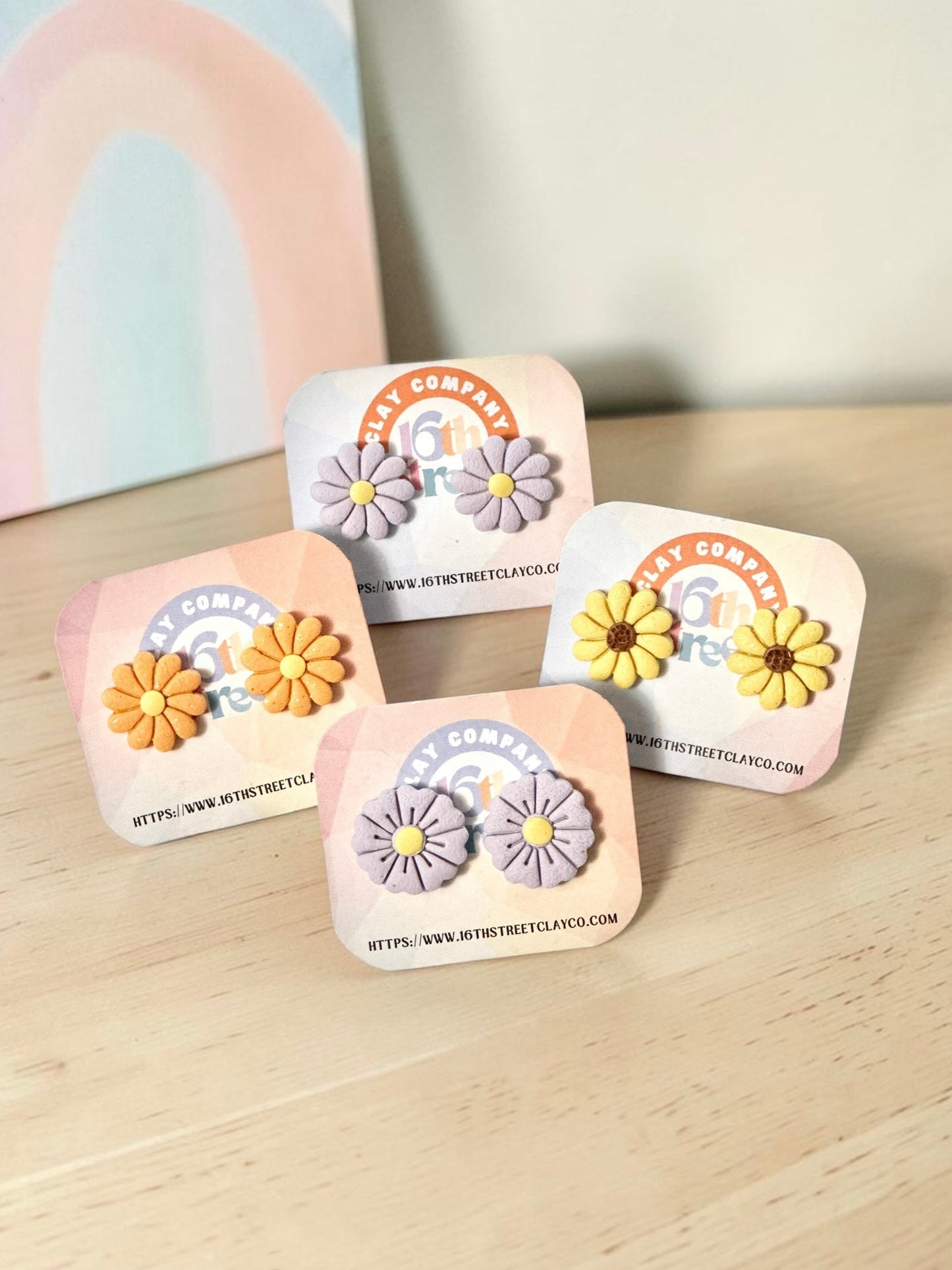 Assorted Floral Studs | Handmade Polymer Clay Earrings