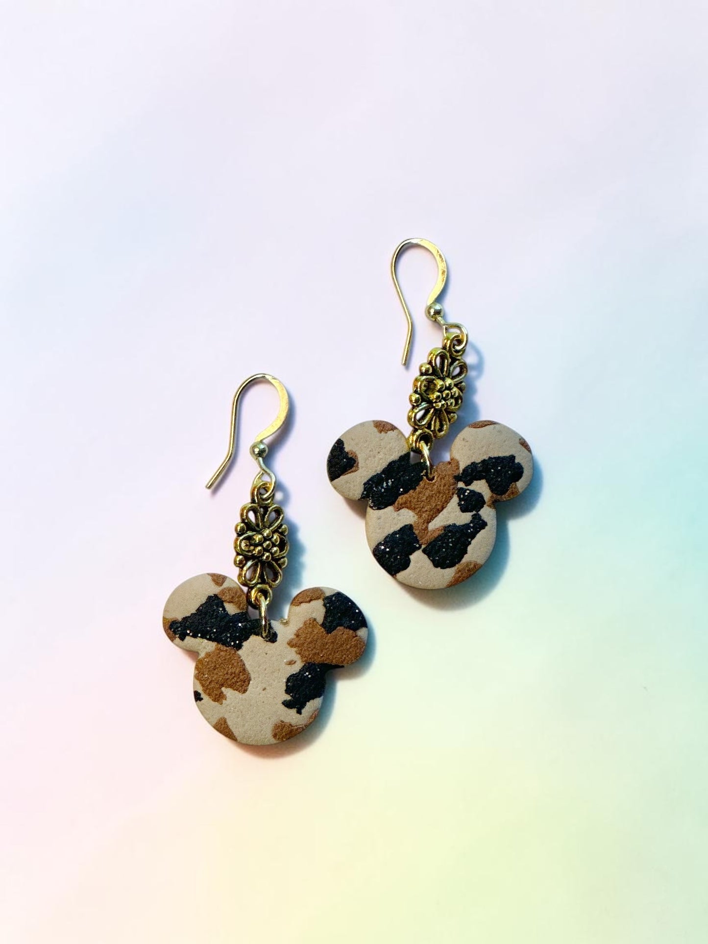 Safari Mouse Dangles | Handmade Polymer Clay Earrings