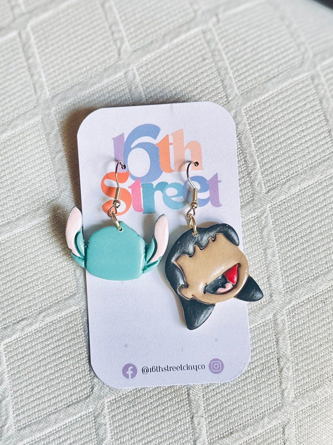 Hawaiian Friends Dangles (2) - READY TO SHIP | Handmade Polymer Clay Earrings