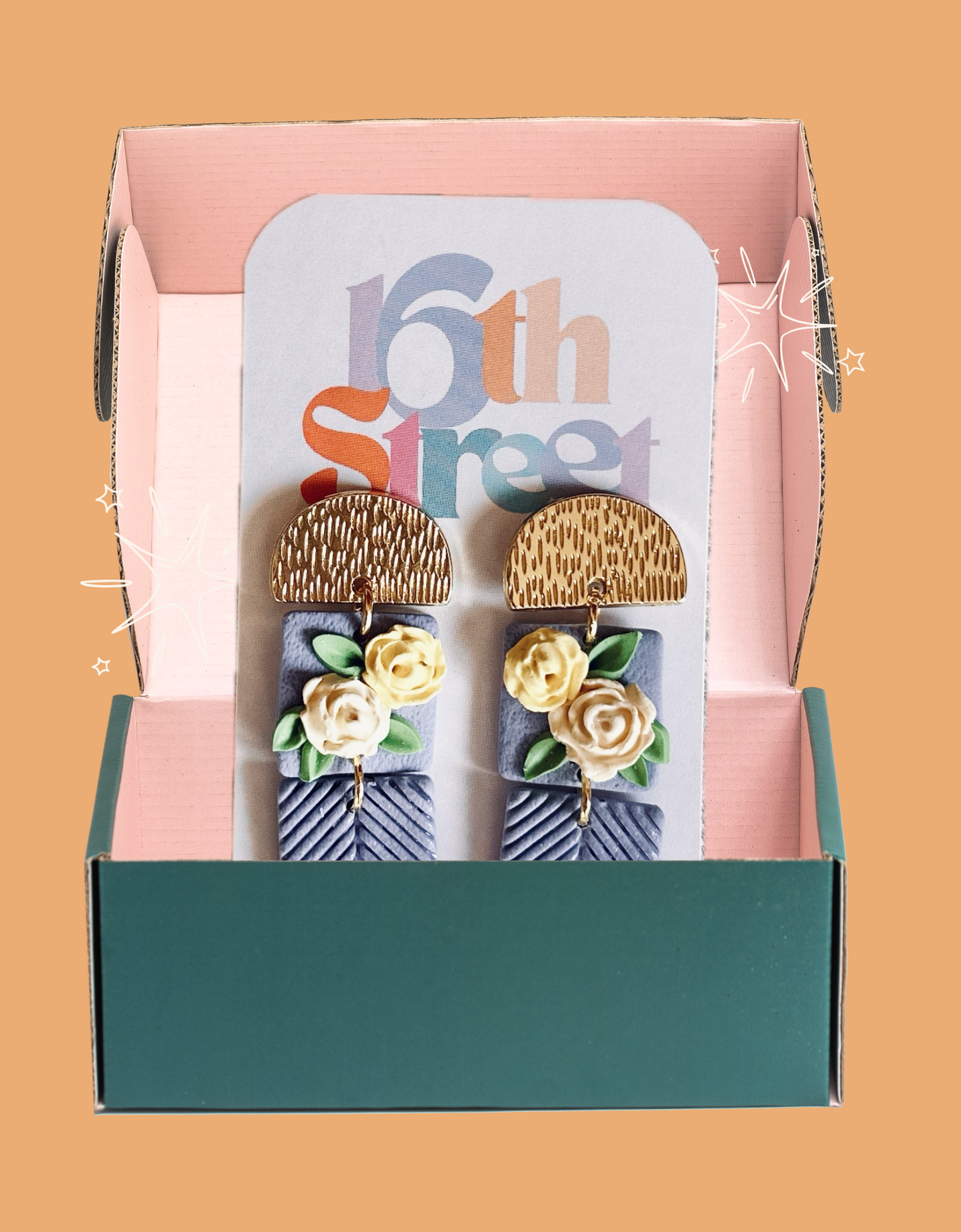Springtime Dangles - Handmade Polymer Clay Earrings