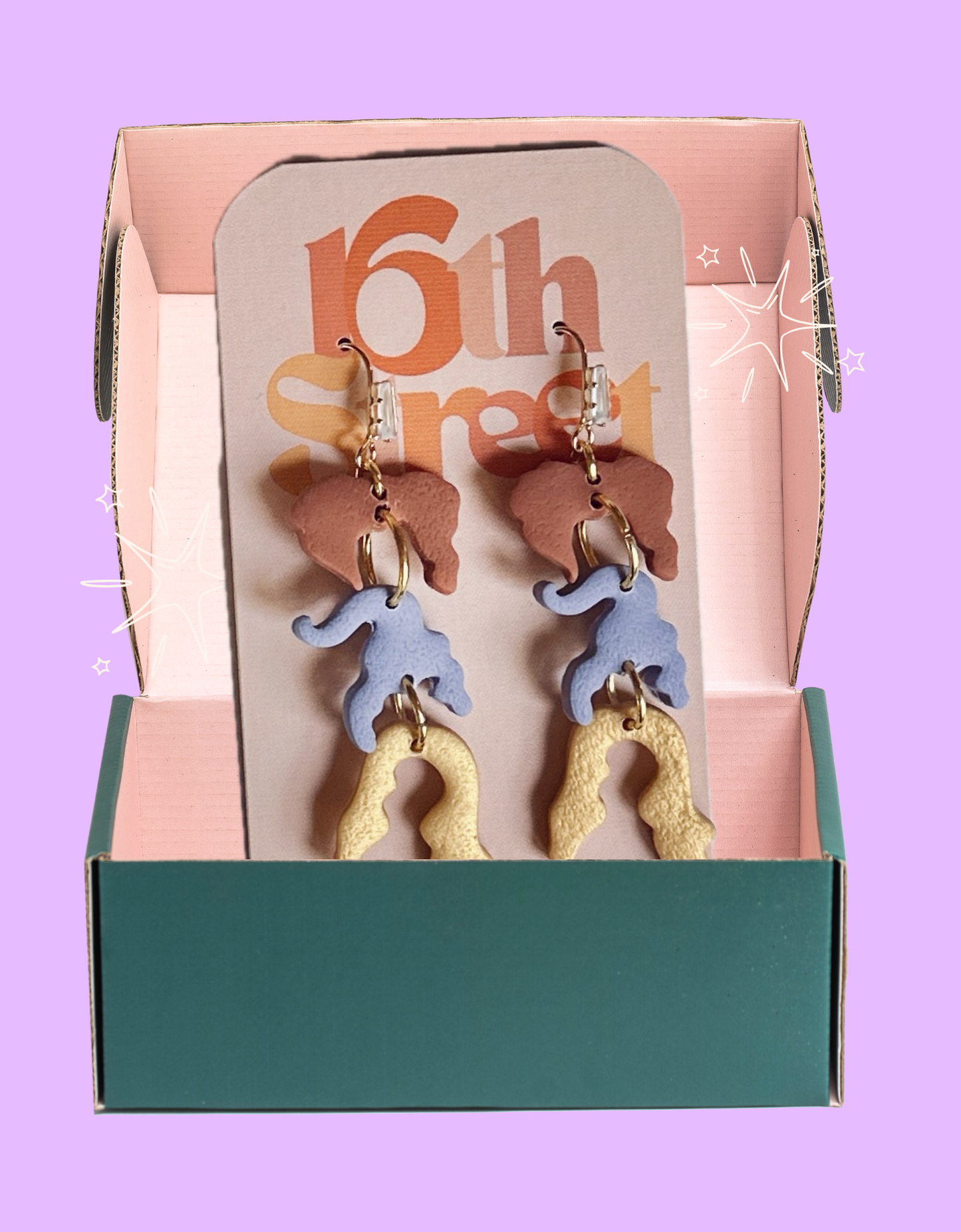 Spooky Sisters Dangles | Handmade Polymer Clay Earrings