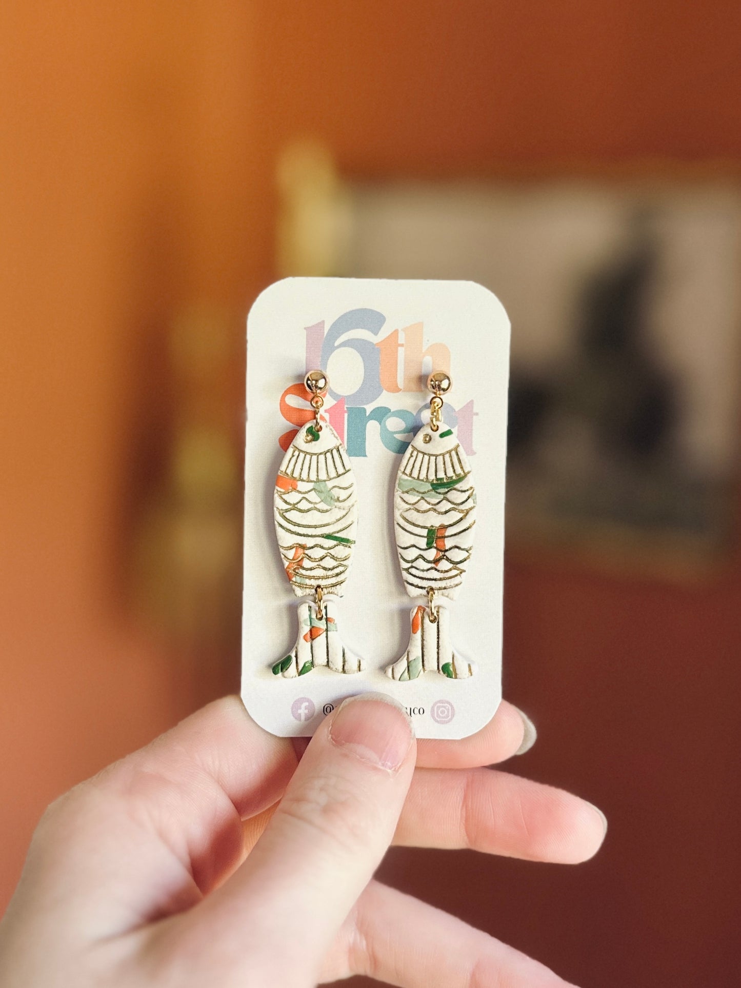 Assorted Summer Fishies Dangles | Handmade Polymer Clay Earrings