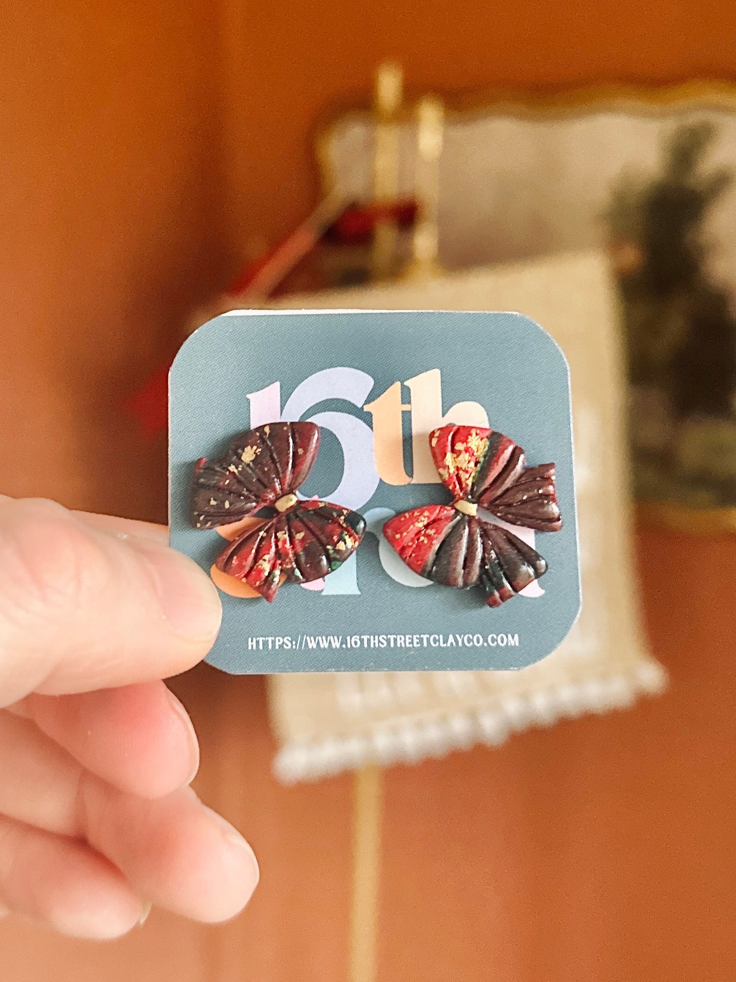 Bow Studs | Handmade Polymer Clay Earrings