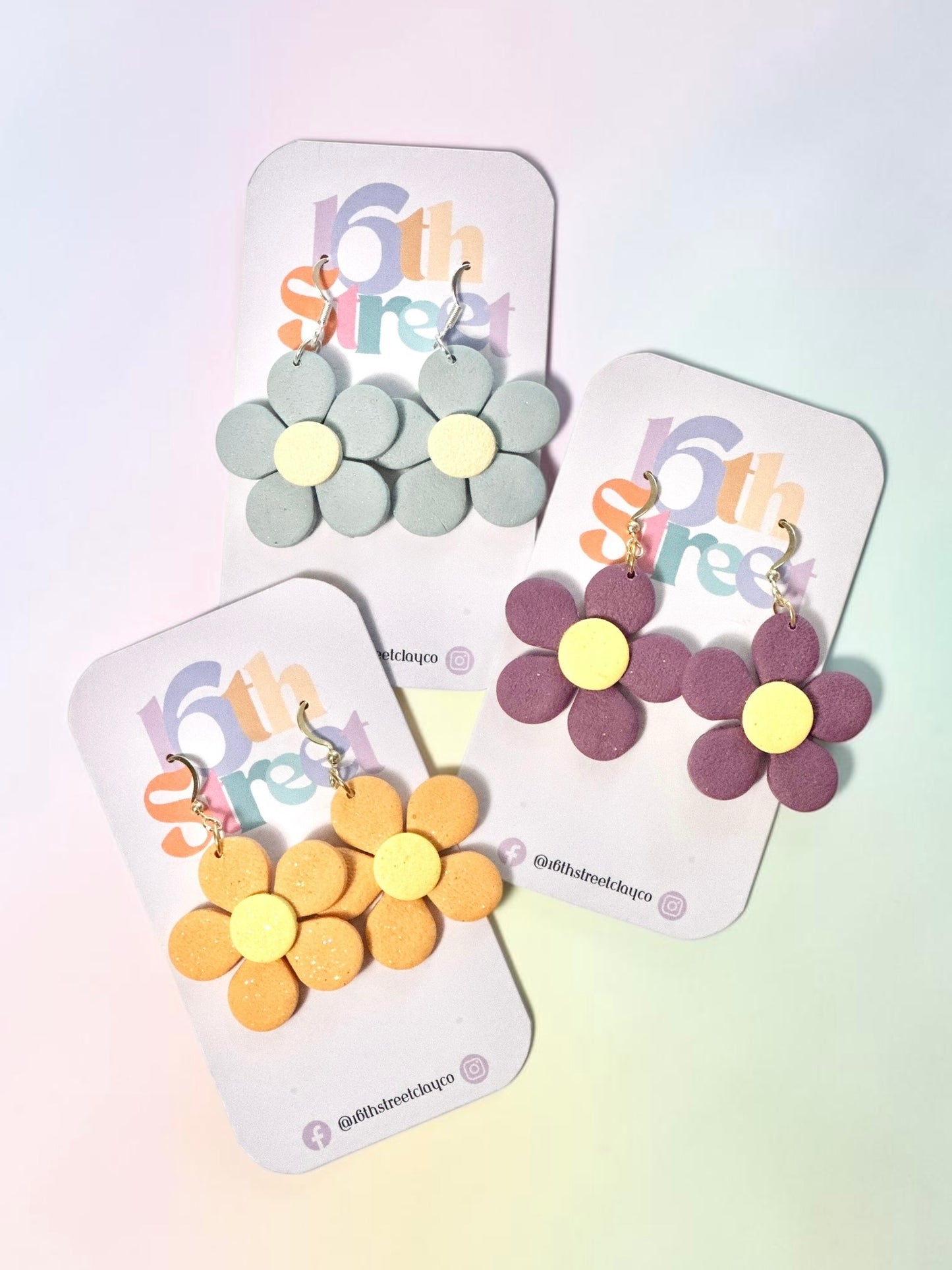 Assorted Floral Dangles | Handmade Polymer Clay Earrings