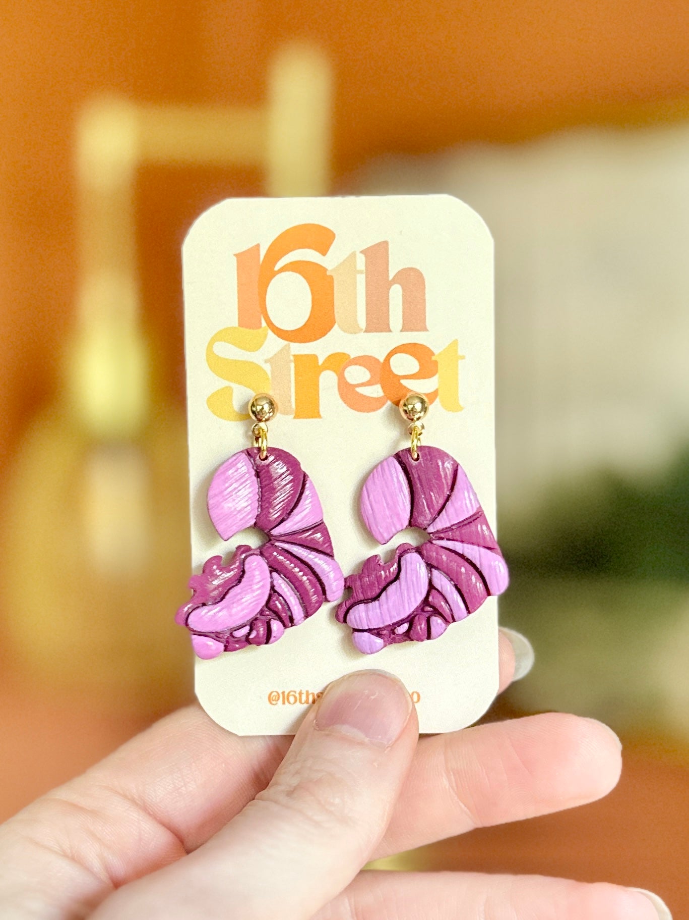 Pink Cat Dangles | Handmade Polymer Clay Earrings