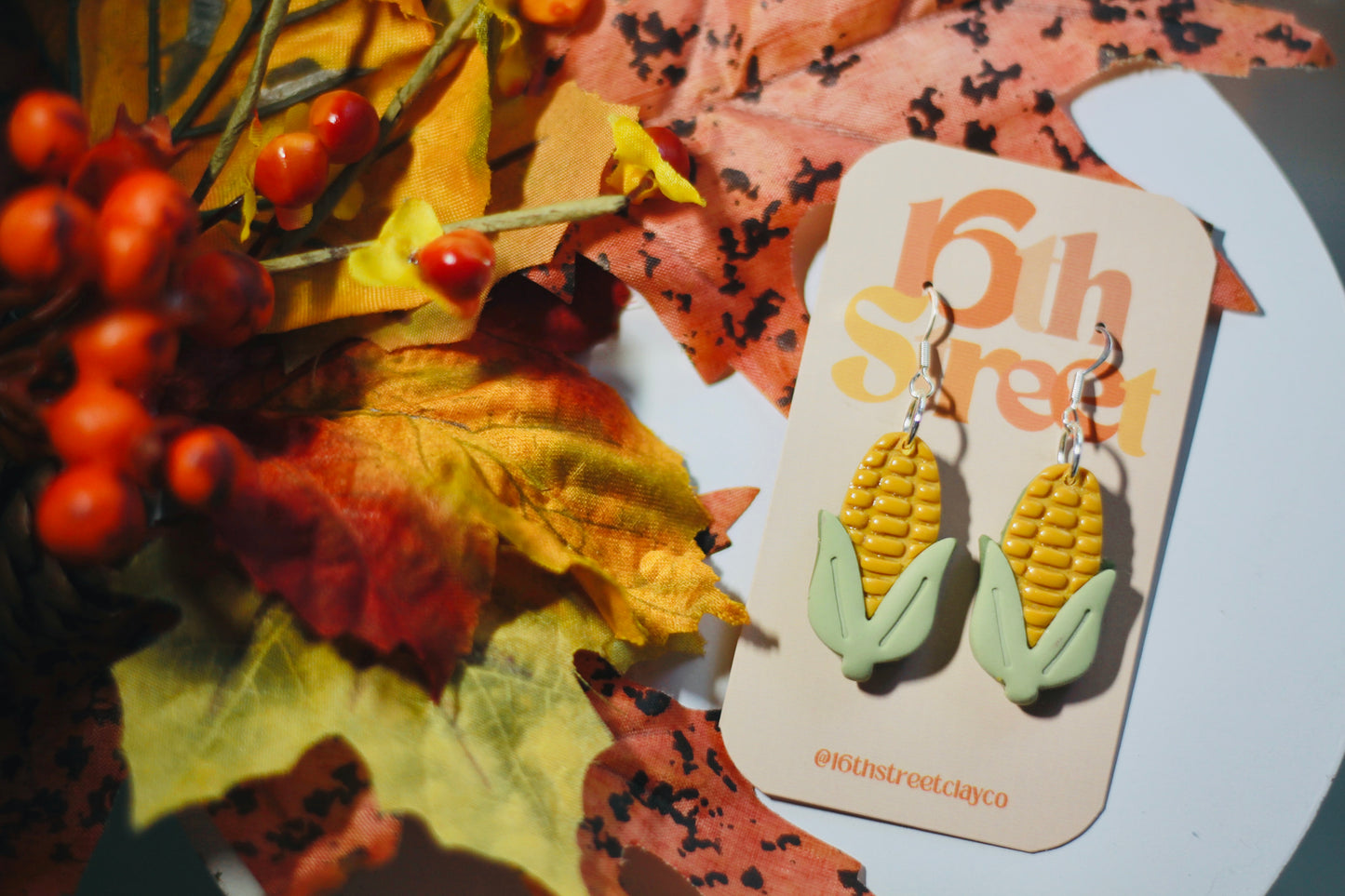Corn Dangles | Handmade Polymer Clay Earrings