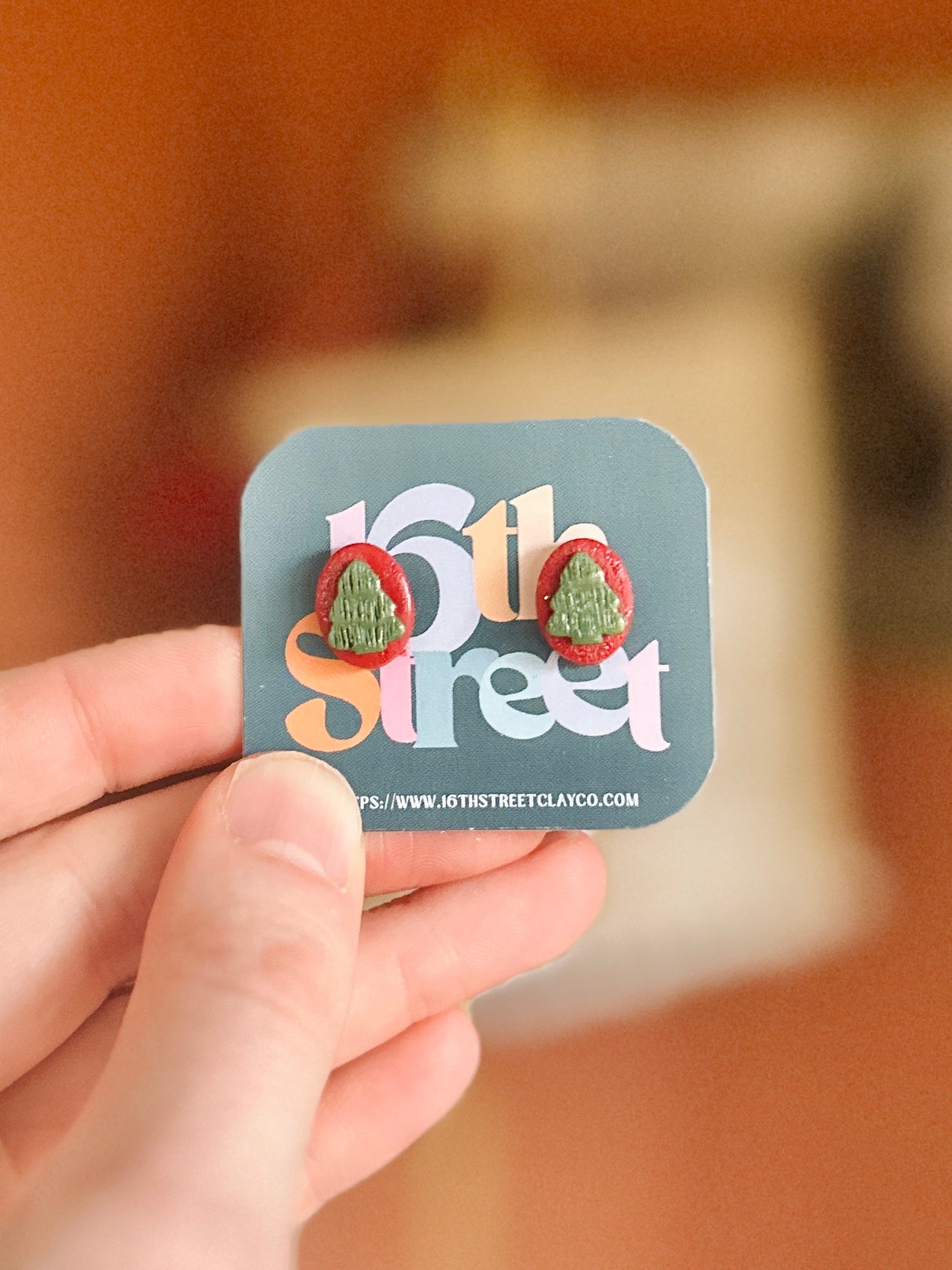 Little Tree Studs | Handmade Polymer Clay Earrings