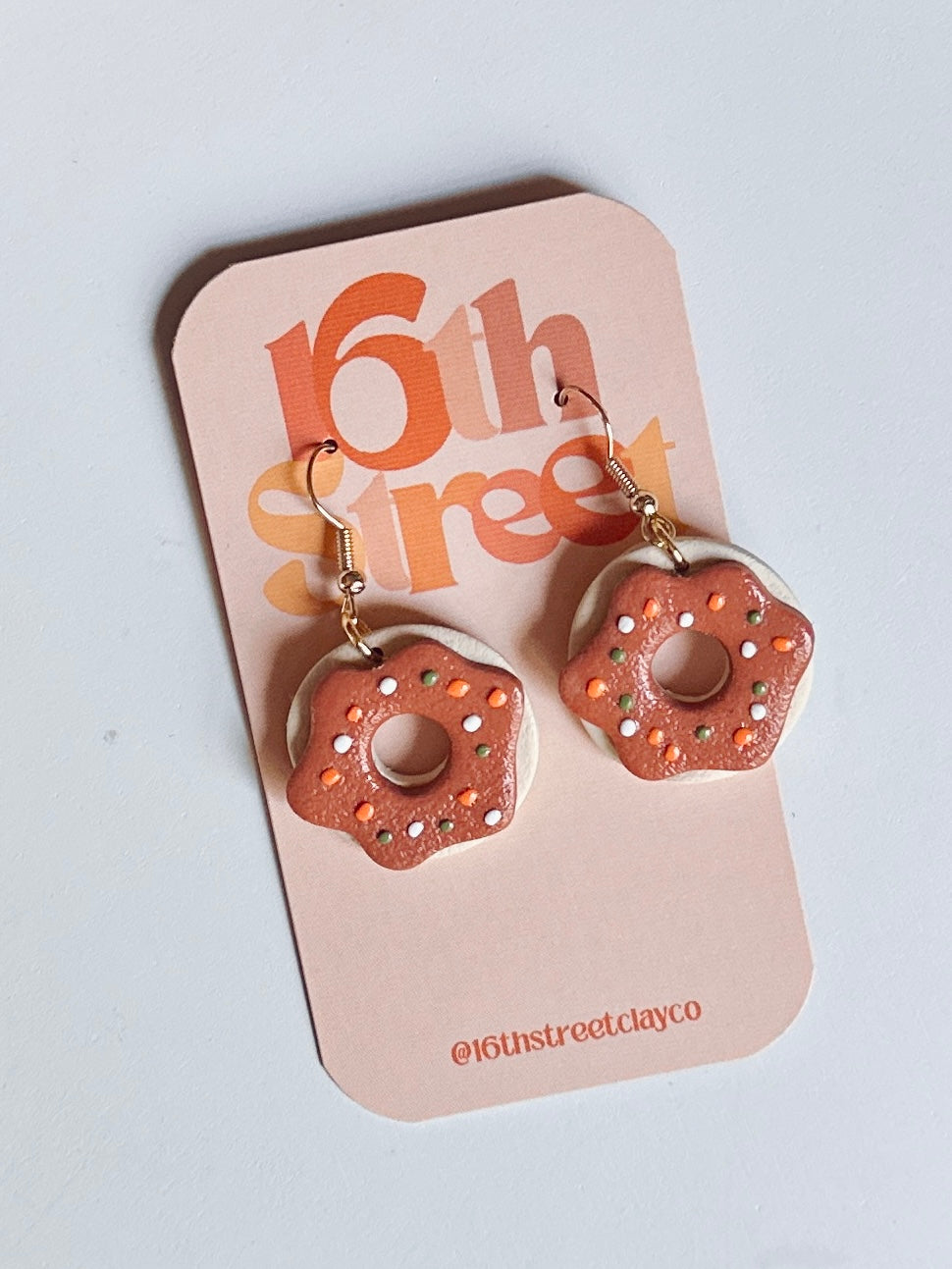 Autumn Donut Dangles | Handmade Polymer Clay Earrings