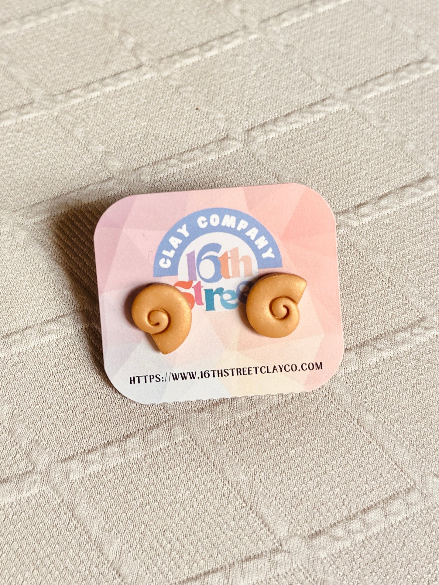 Voice of the Sea Studs | Handmade Polymer Clay Earrings