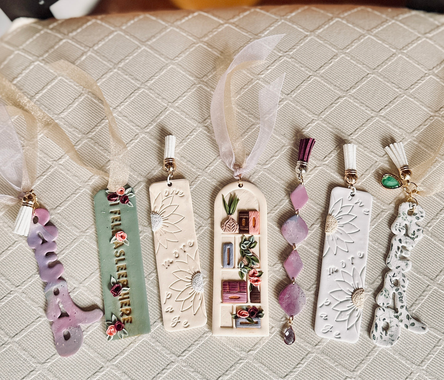 Purple “Read” Bookmark | Handmade Polymer Clay Bookmark