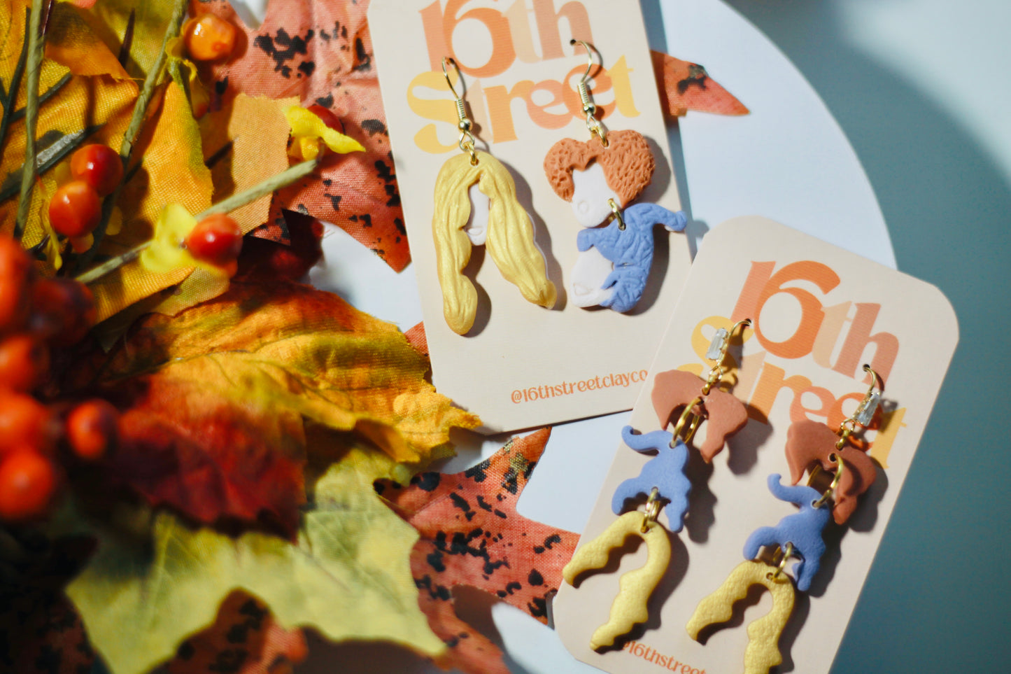 Spooky Sisters Dangles (2) | Handmade Polymer Clay Earrings