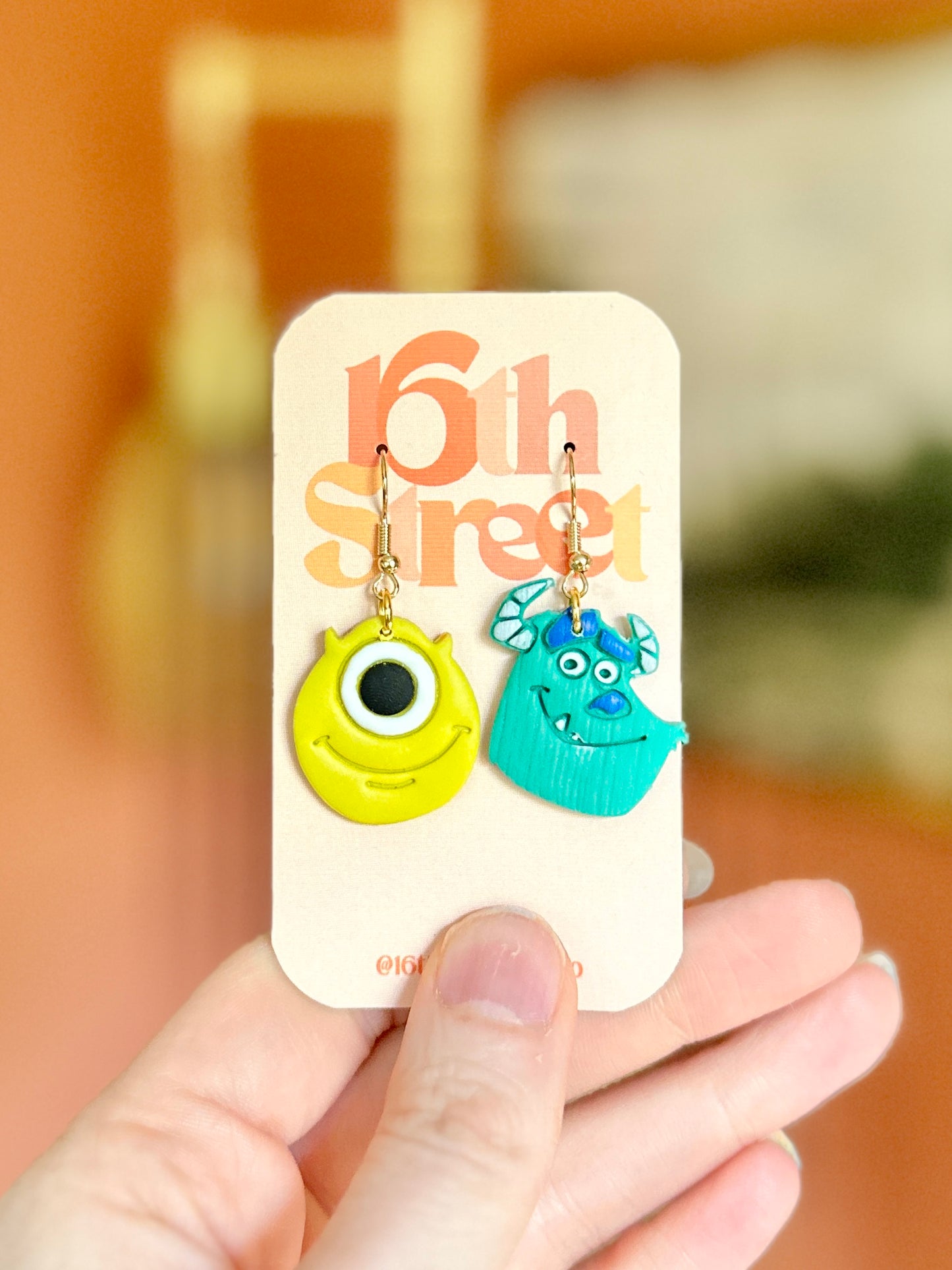 Monster Friend Dangles | Handmade Polymer Clay Earrings