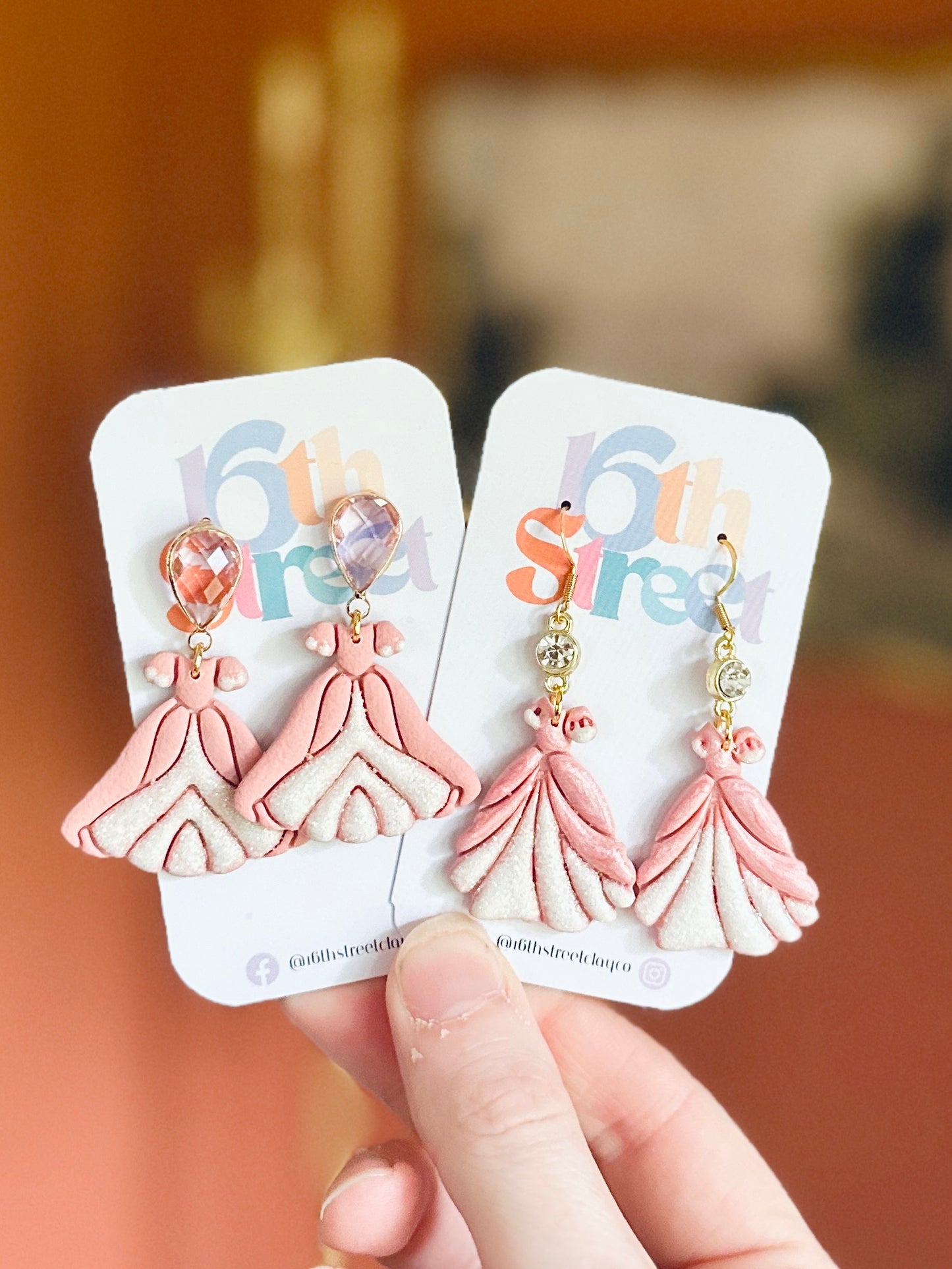 Dress by the Sea Dangles | Handmade Polymer Clay Earrings
