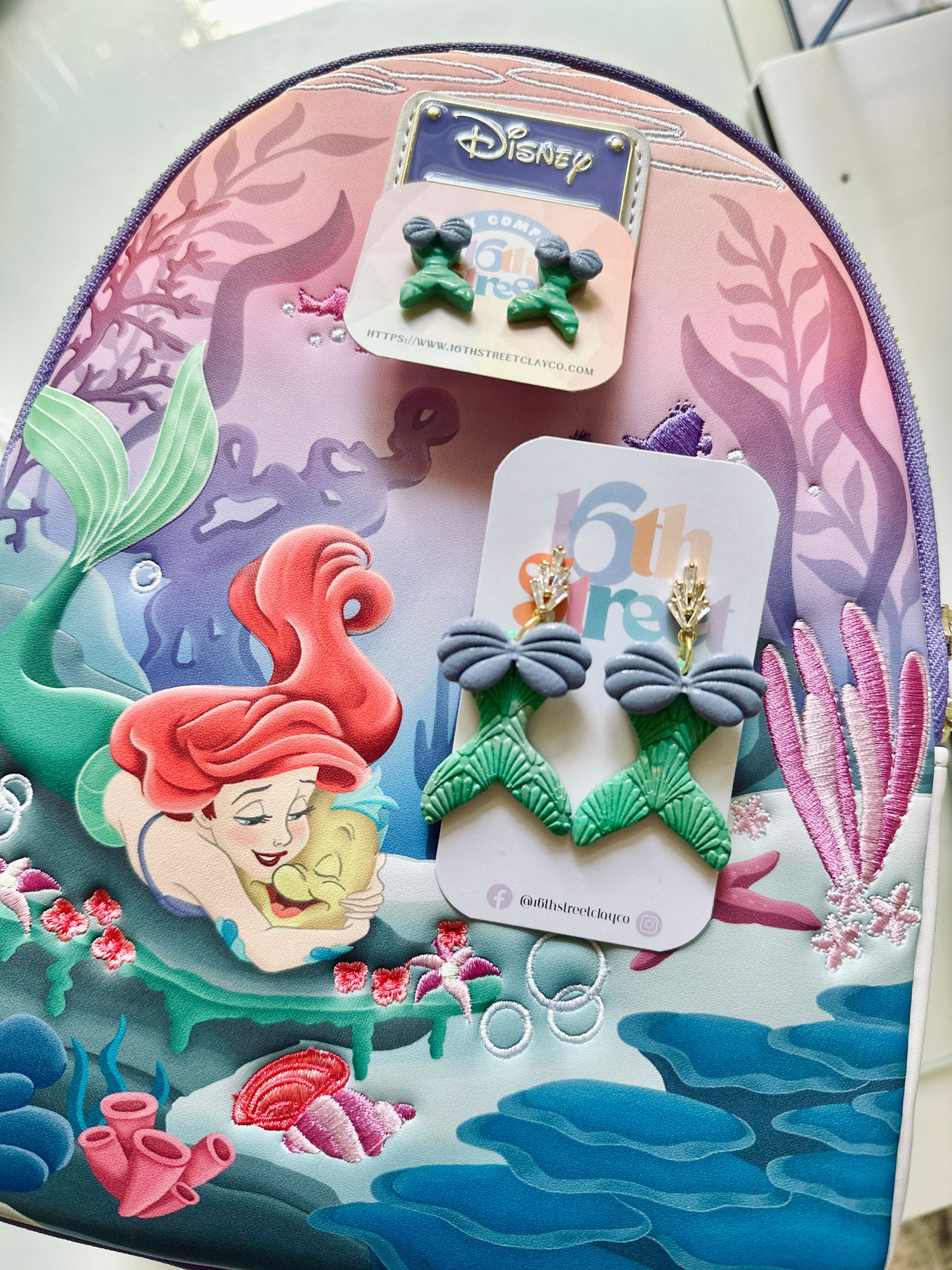 Mermaid Dangles/Studs | Handmade Polymer Clay Earrings