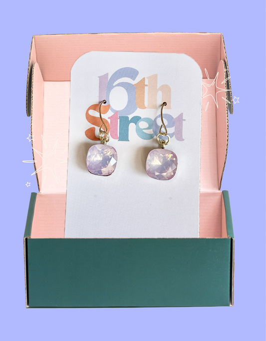 Pinky Dot Dangles - Metal Earrings