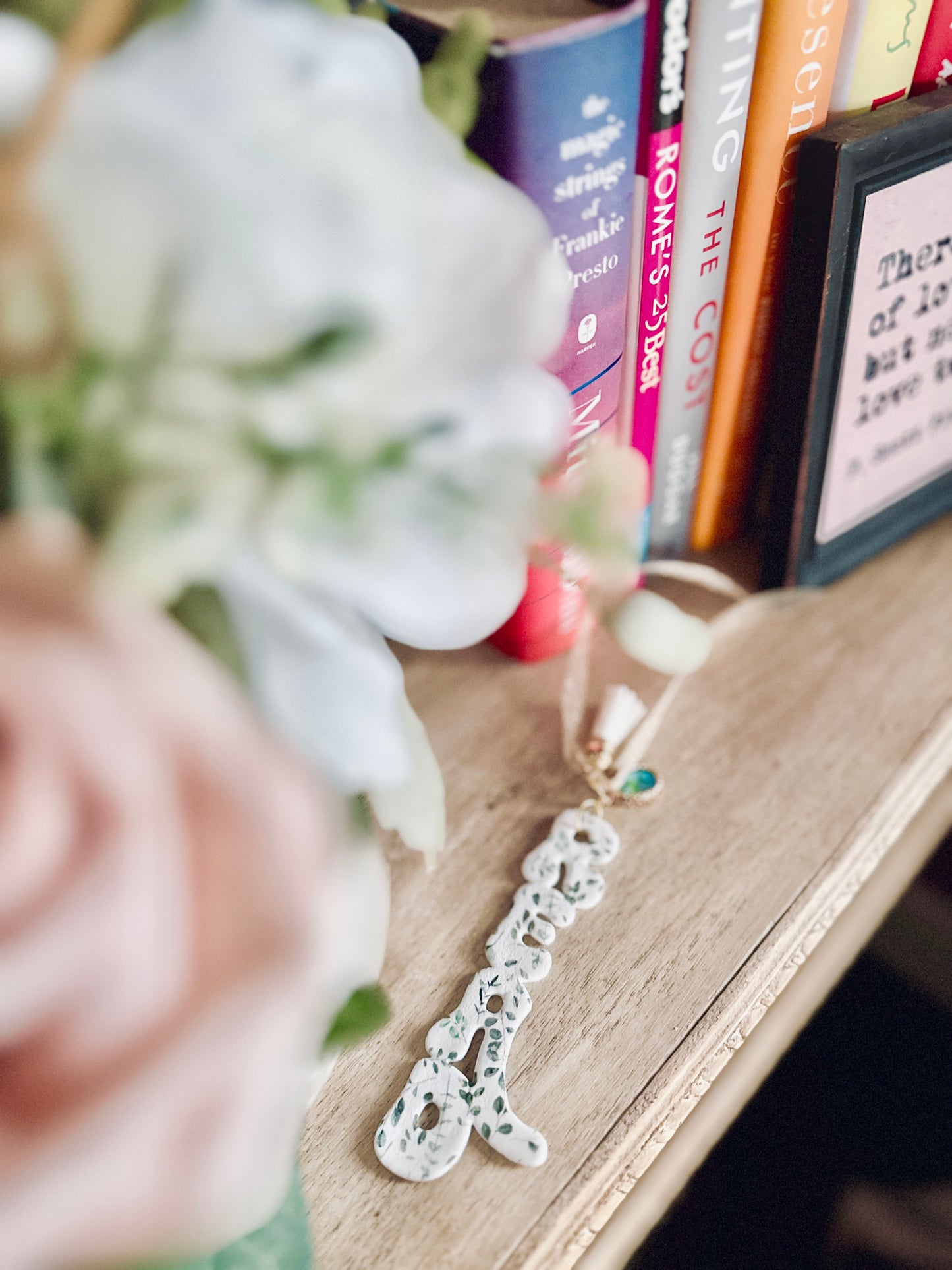 Foliage “Read” Bookmark | Handmade Polymer Clay Bookmark